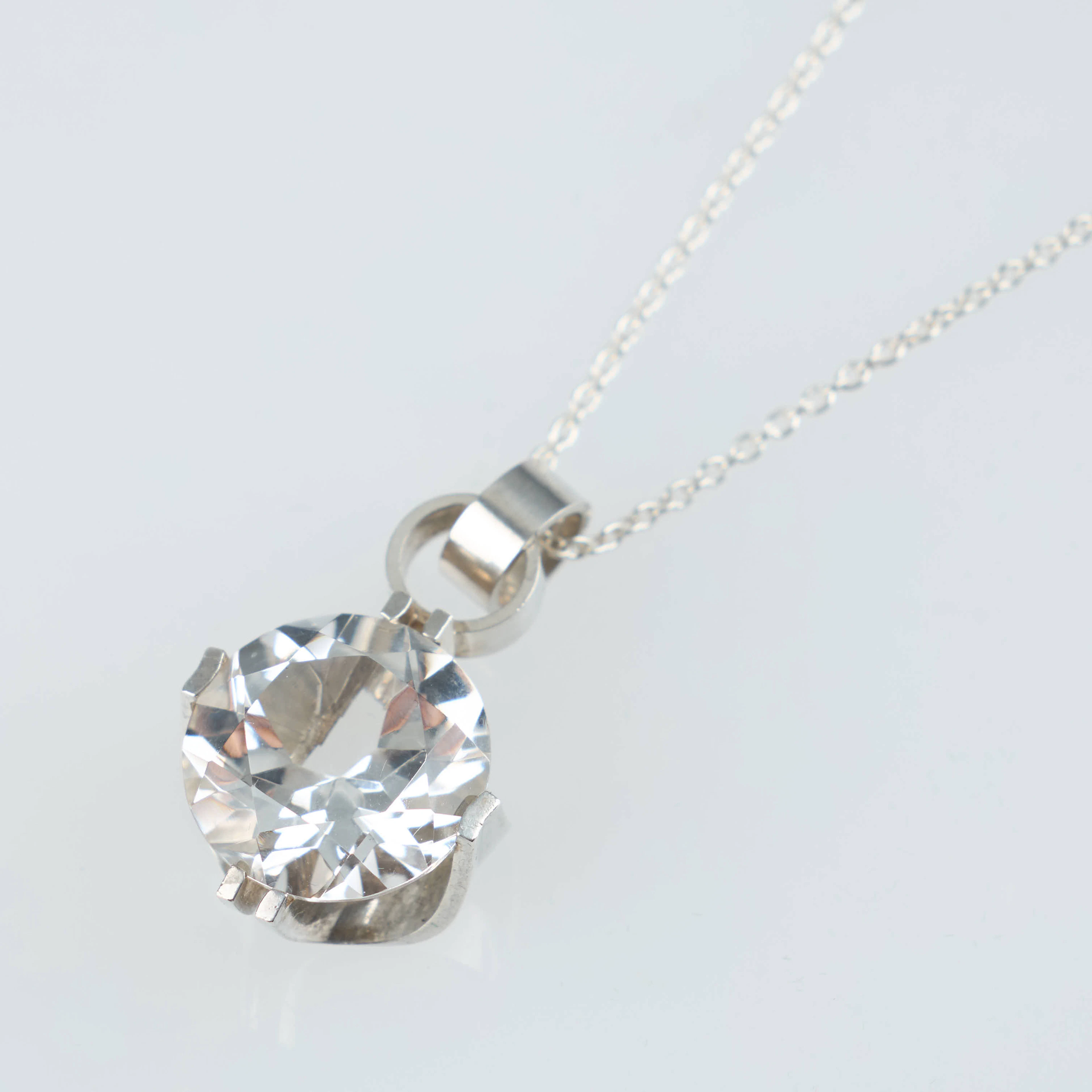 ELIS KAUPPI. Hänge, 925 silver, bergkristall, Kupittaan Kulta.