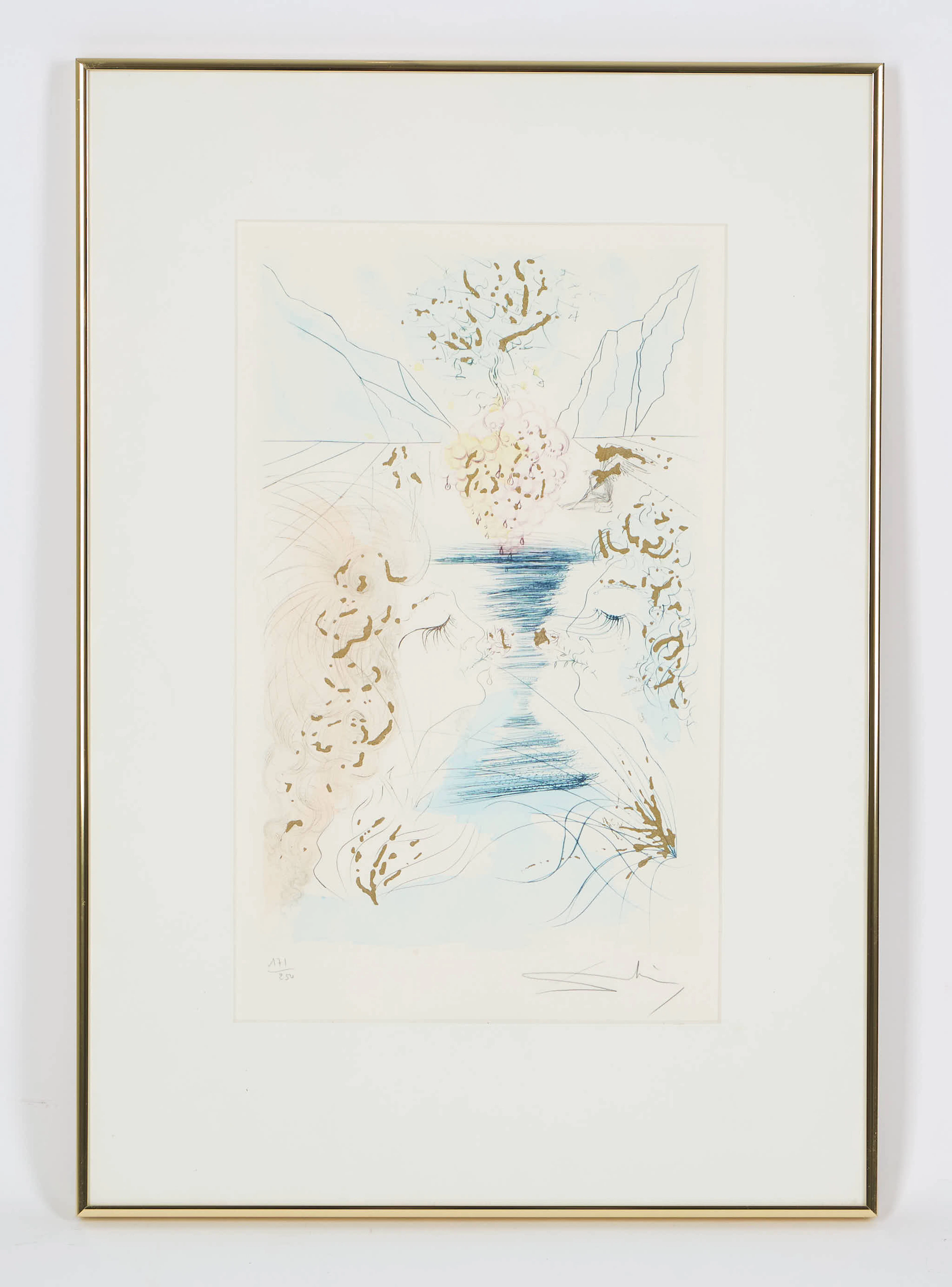 SALVADOR DALI (1904-1989). "The Kiss" (1971) ur serien Song of Solomon