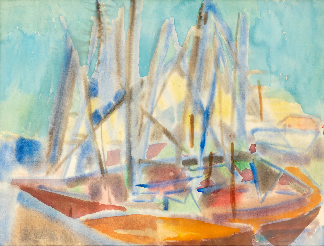 HANS KUHN (1905-1991). Südlicher Hafen.