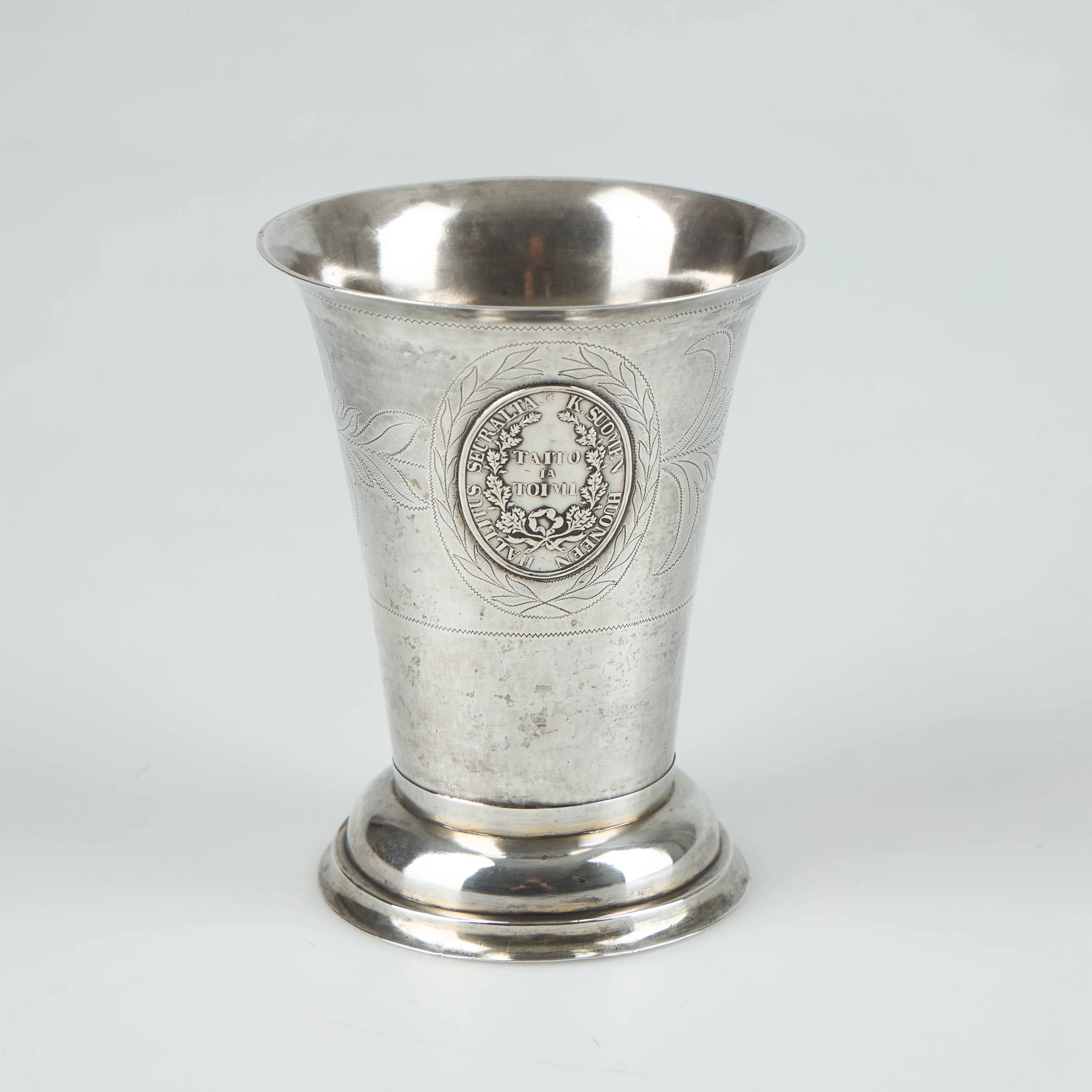 BÄGARE, silver, Carl Johan Österman, Åbo, mitten av 1800-talet.