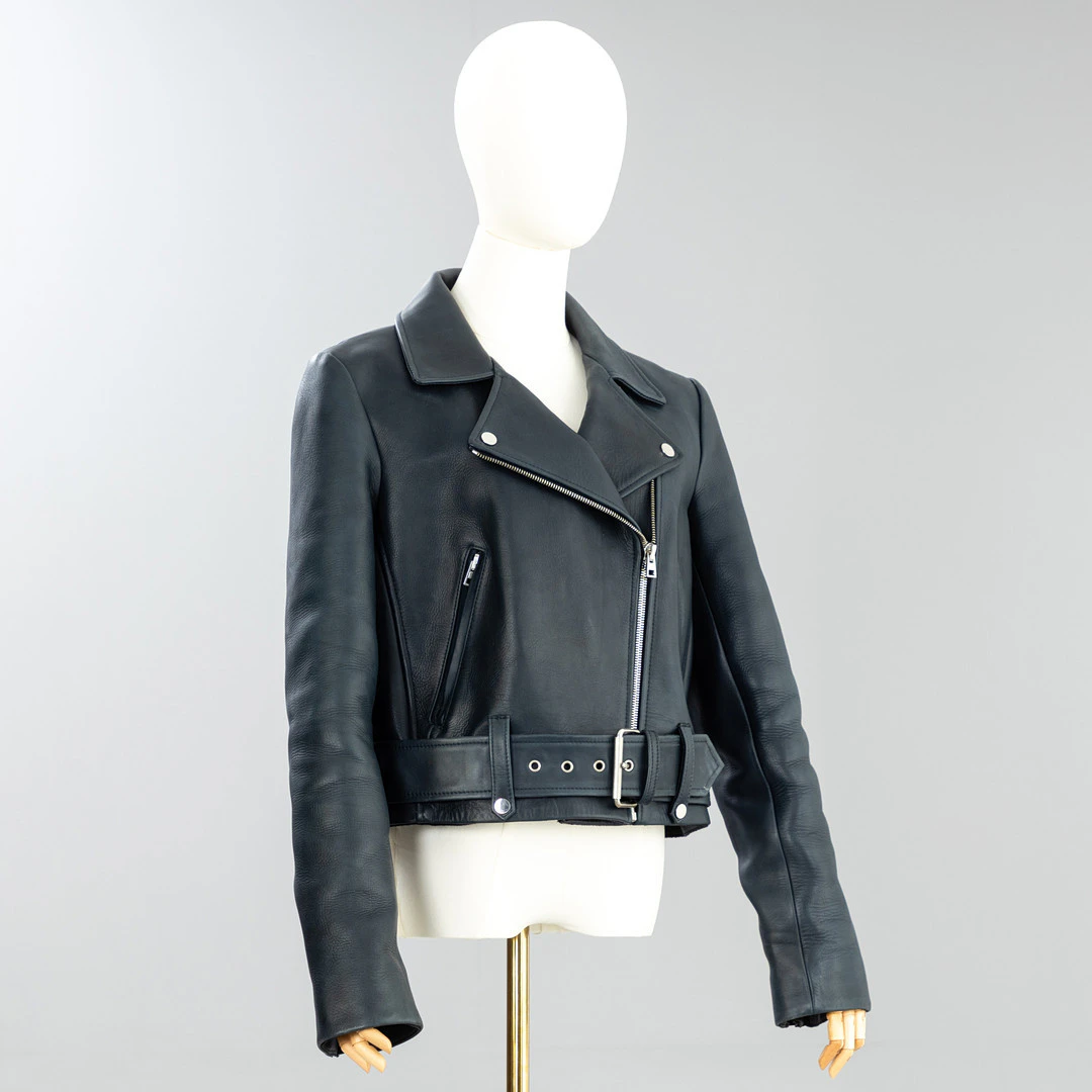 DIANE VON FÜRSTENBERG. Bikerjacke / Lederjacke, Gr. L.