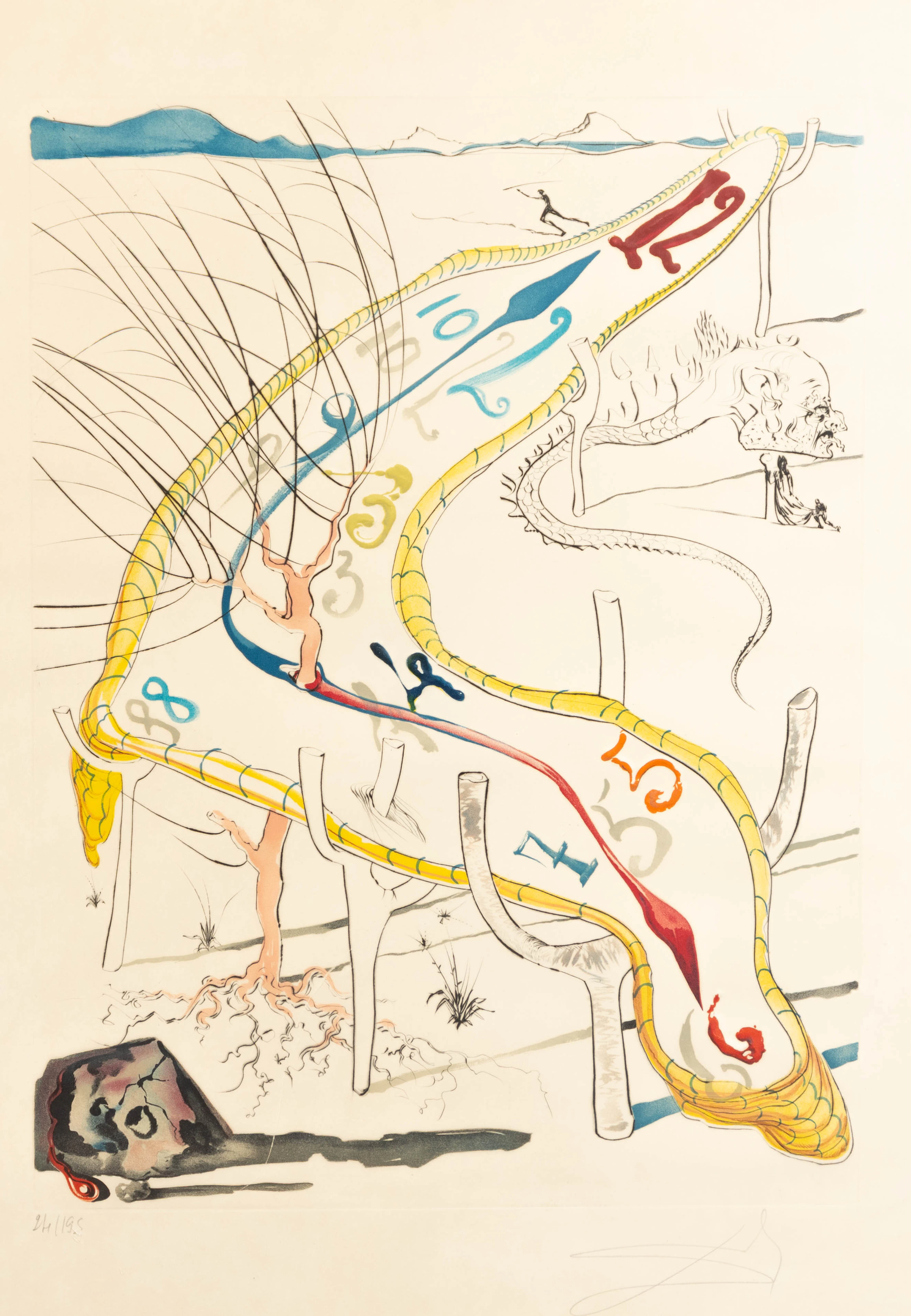 SALVADOR DALI (1904-1989). Les Montres gélatines de l'espacetemps.
