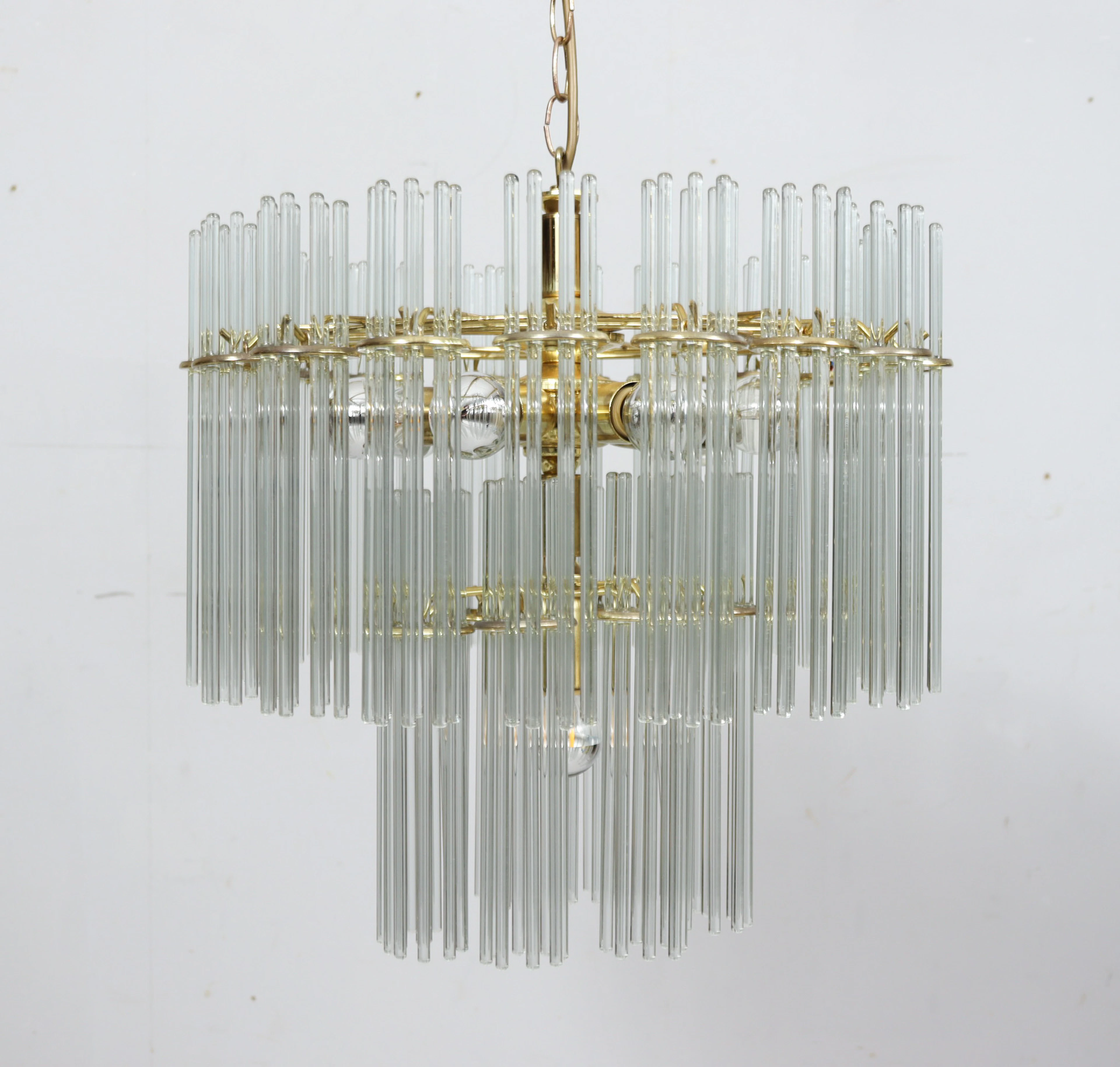 GAETANO SCIOLARI. Mid Century Kronleuchter/Deckenlampe, Murano, Italien