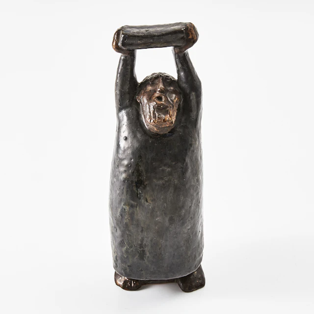 ÅKE HOLM. "Moses med stentavlorna", skulptur, Höganäs.