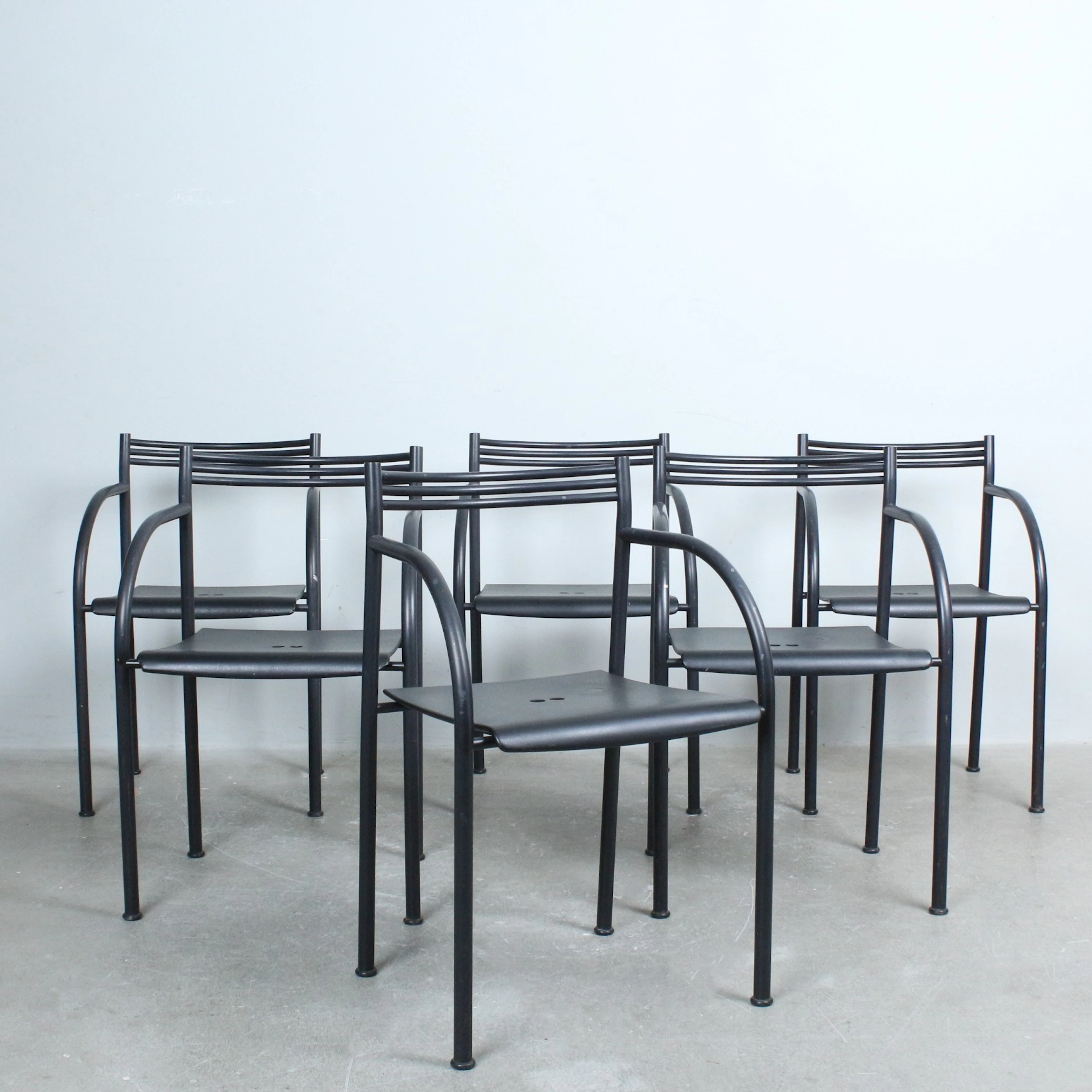 PHILIPPE STARCK. für Baleri Italia, Sechs Stühle , Modell ''Francesca
