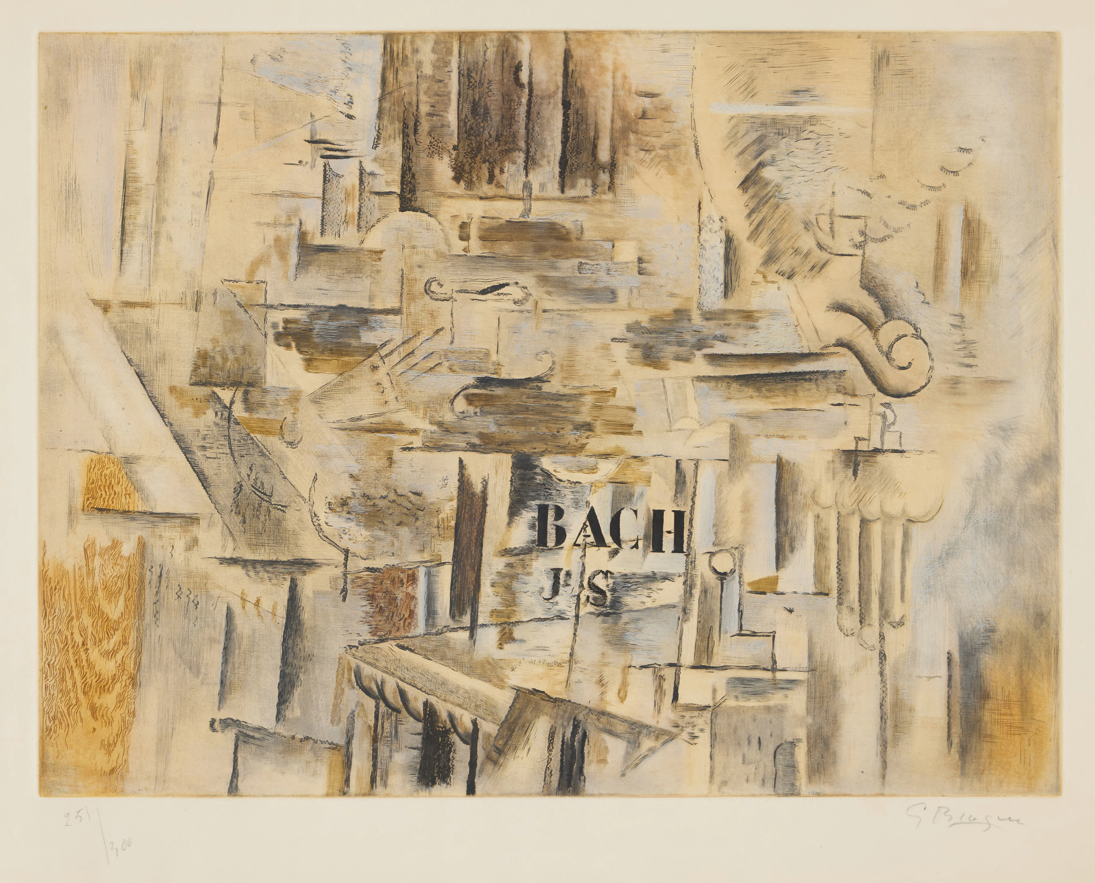 GEORGES BRAQUE. After. "Hommage à J. S. Bach".