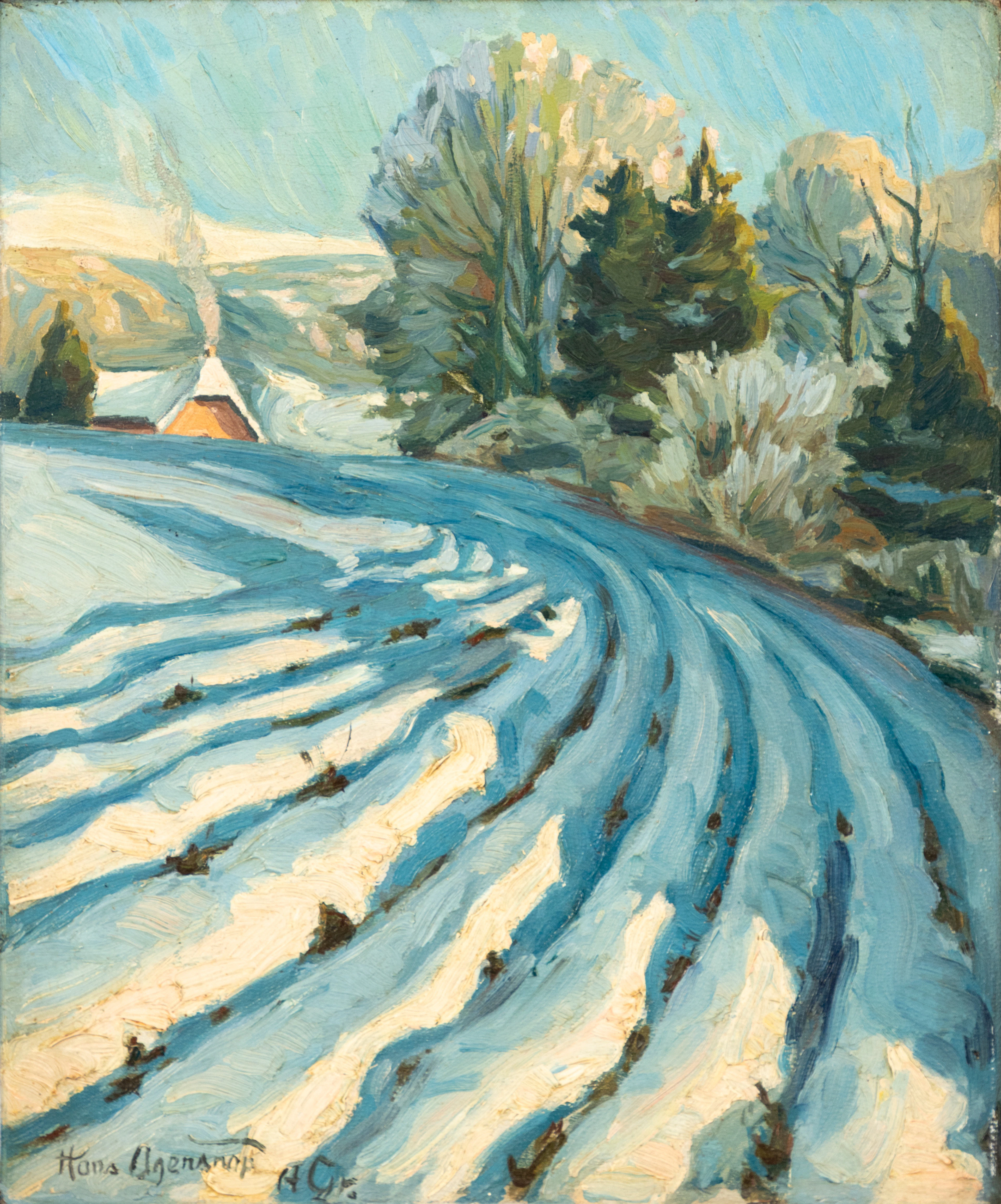 HANS AGERSNAP (1857-1925). Winterlandschaft.