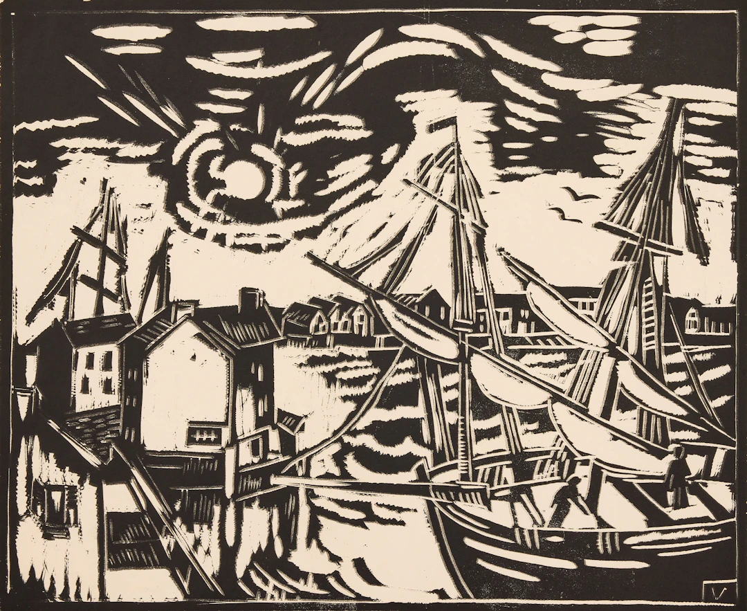 MAURICE DE VLAMINCK (FRANCE 1876-1958). "Le Port de Martigues".