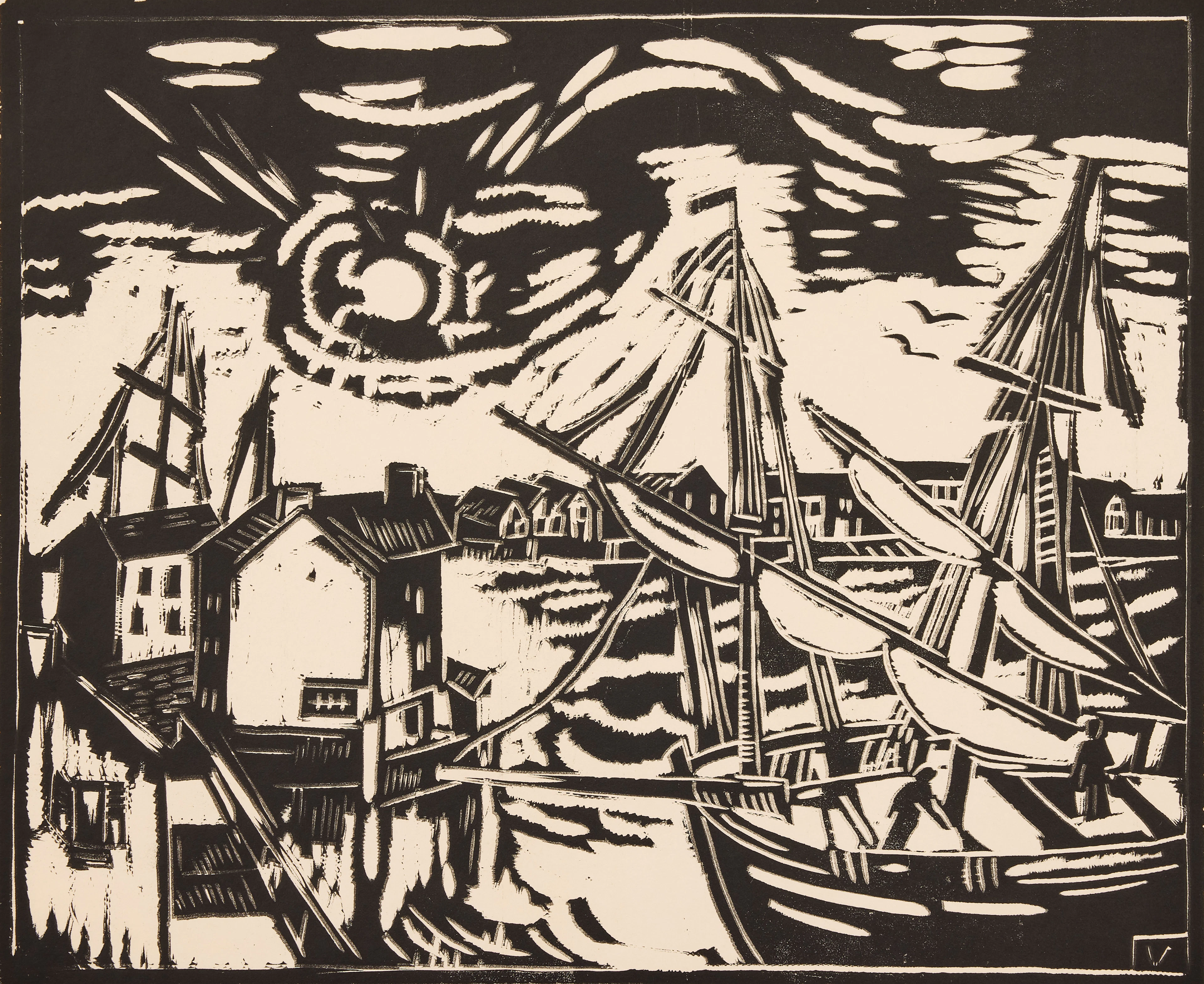MAURICE DE VLAMINCK (FRANCE 1876-1958). "Le Port de Martigues".