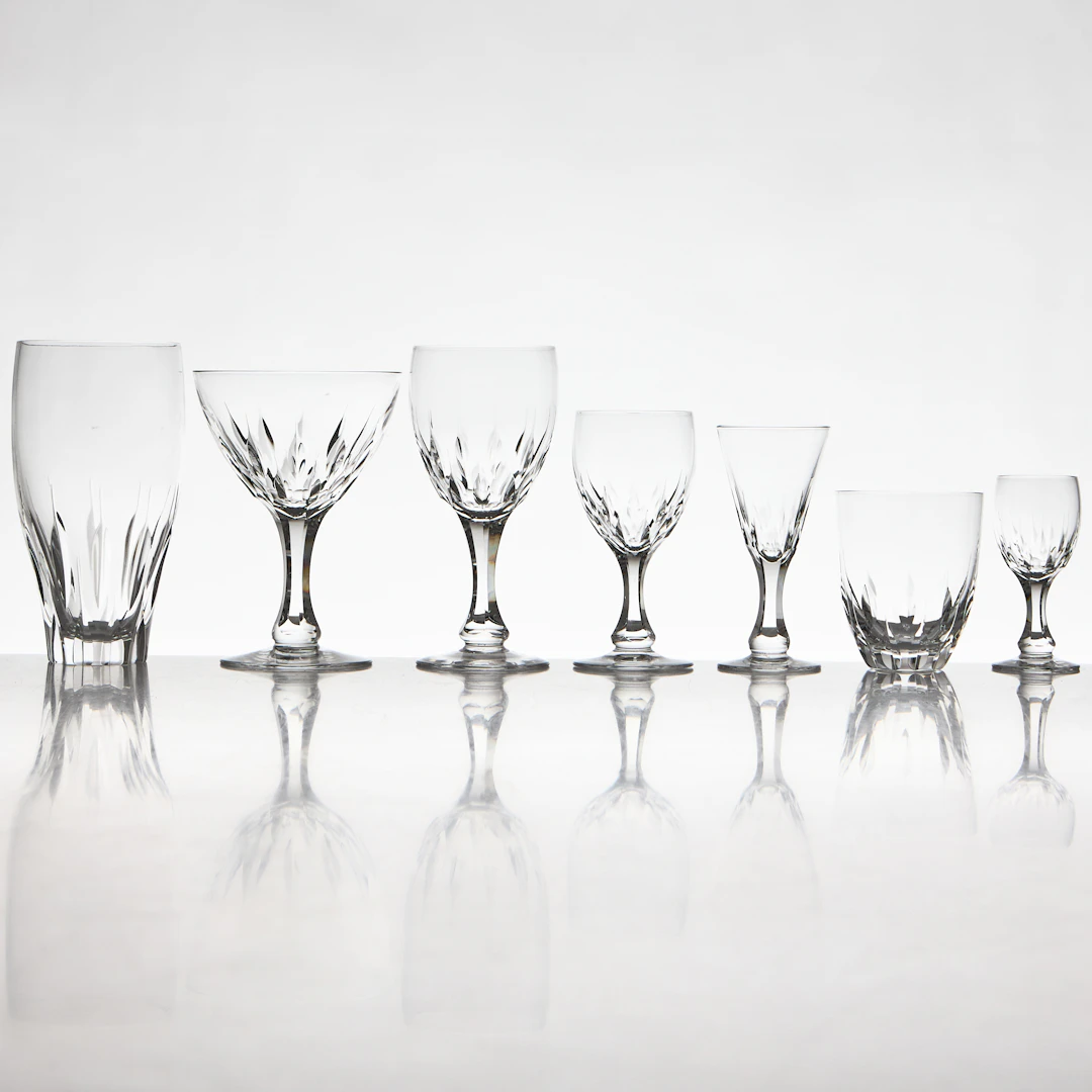 VICKE LINDSTRAND, glasservis "Fontän" Kosta.