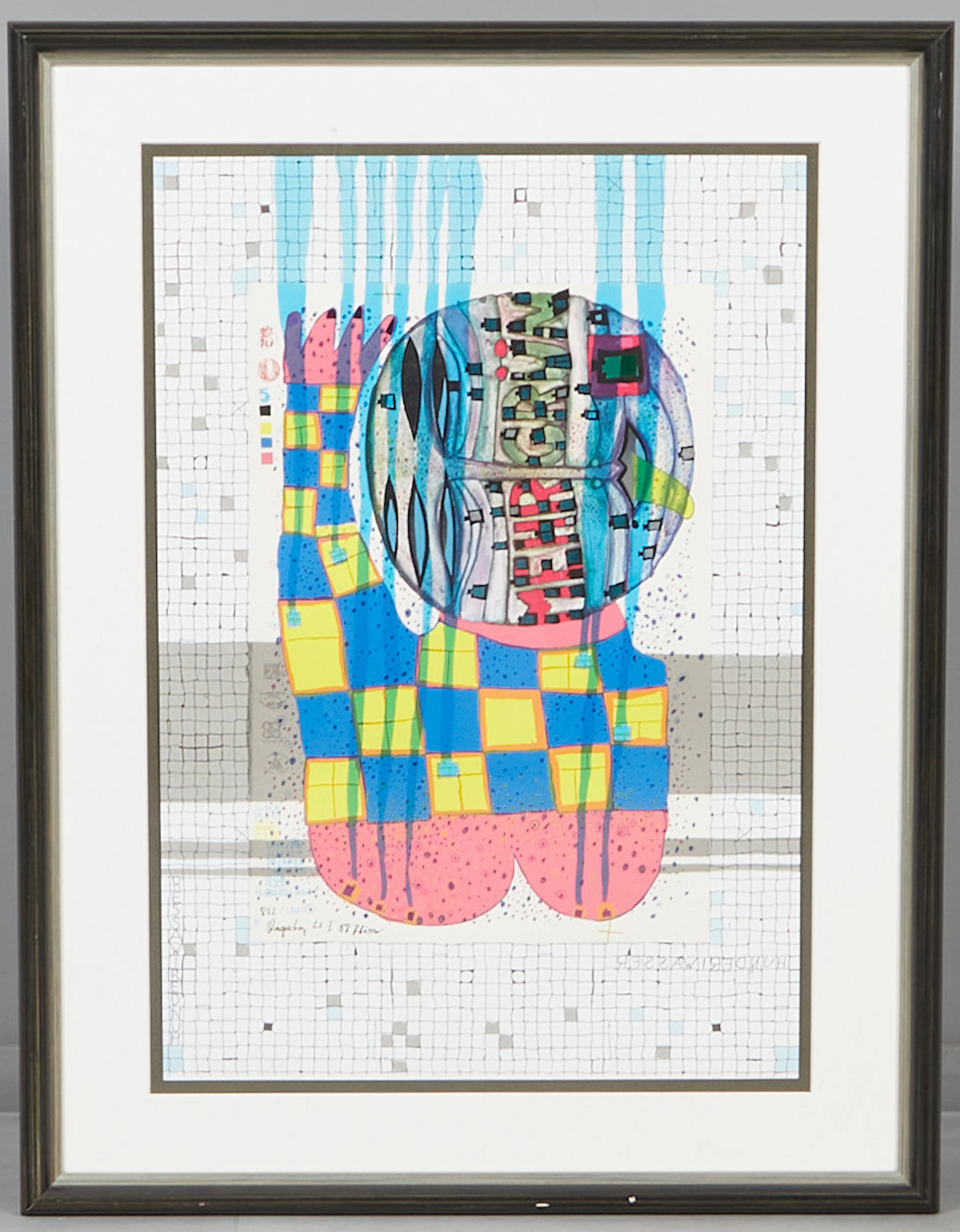 FRIEDENSREICH HUNDERTWASSER (1928-2000). Der Denker, Farbseriegrafie