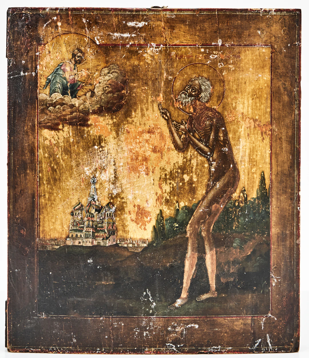 IKON, Ryssland, 1800-tal, Vasilij den välsignade.