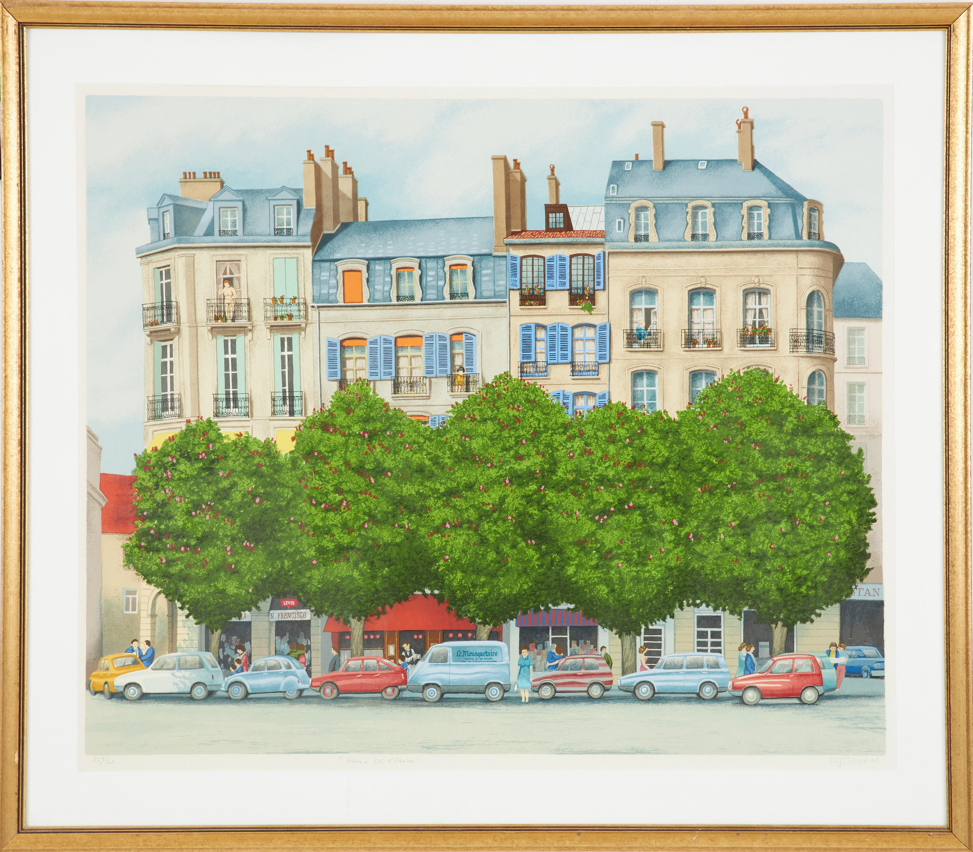 ULF GREDER. "Place St Claire", litografi, signerad samt numrerad 329/360.