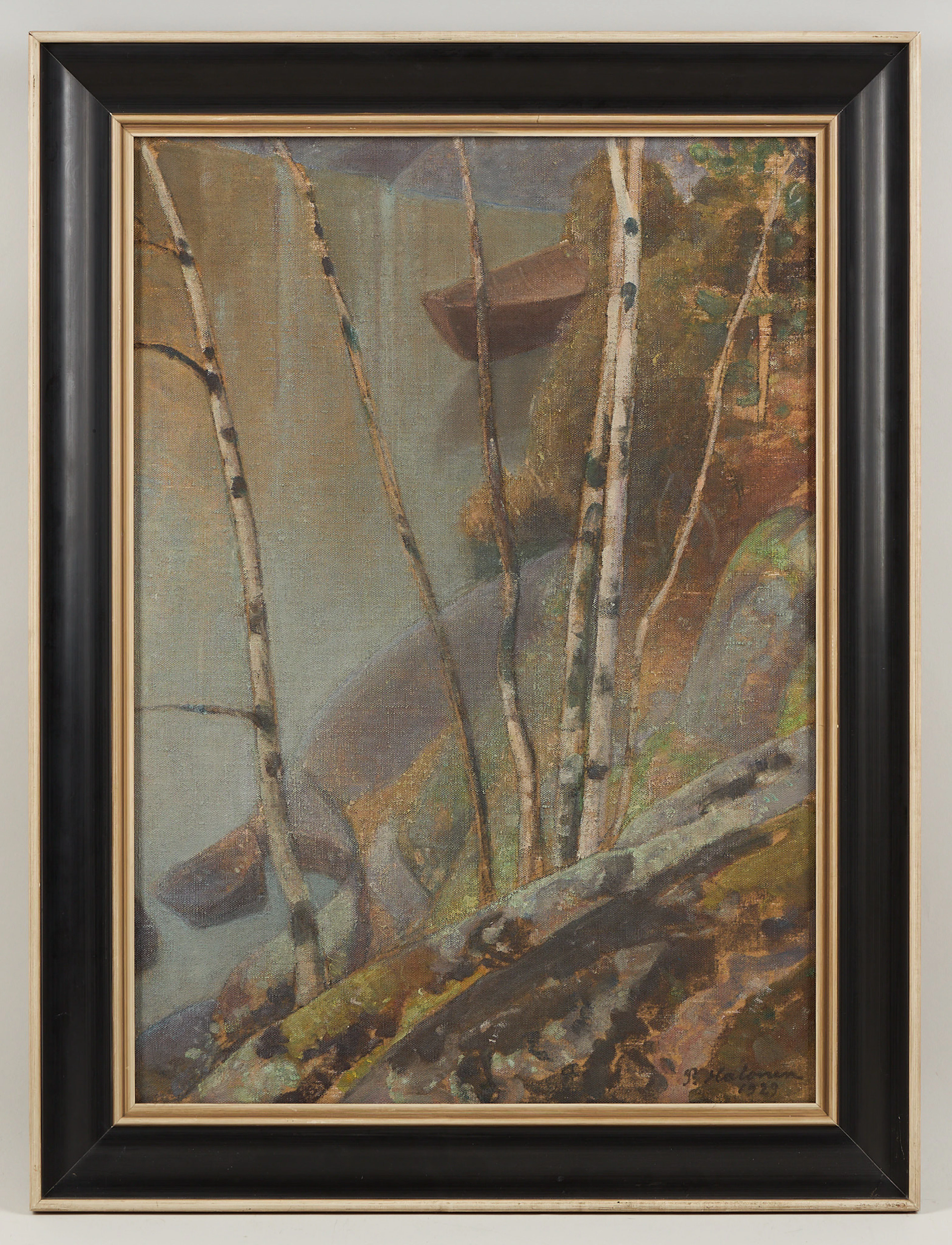 PEKKA HALONEN. Skymning en decemberdag, signerad samt daterad 1929