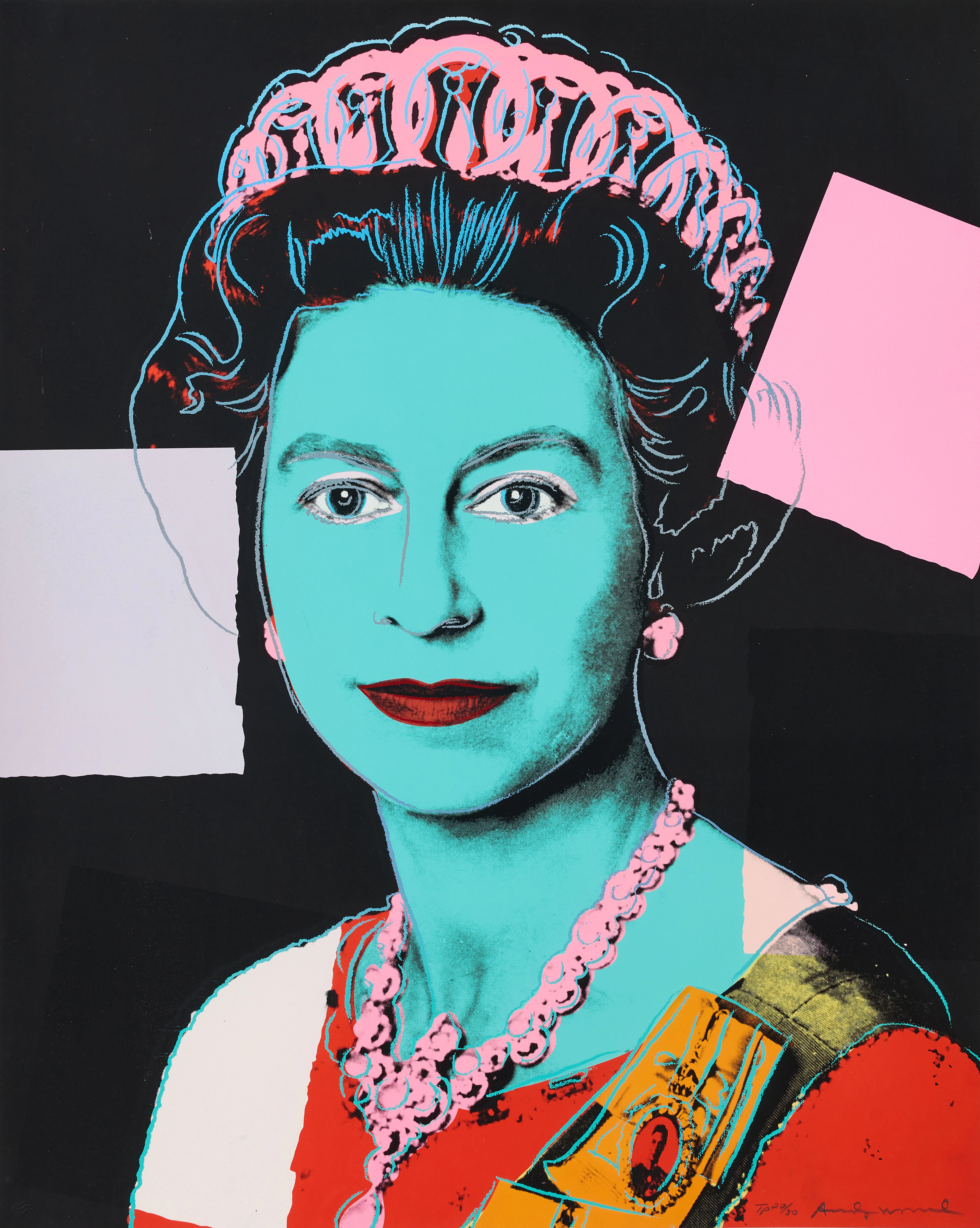 ANDY WARHOL. "Queen Elizabeth II" ur "Reigning Queens".