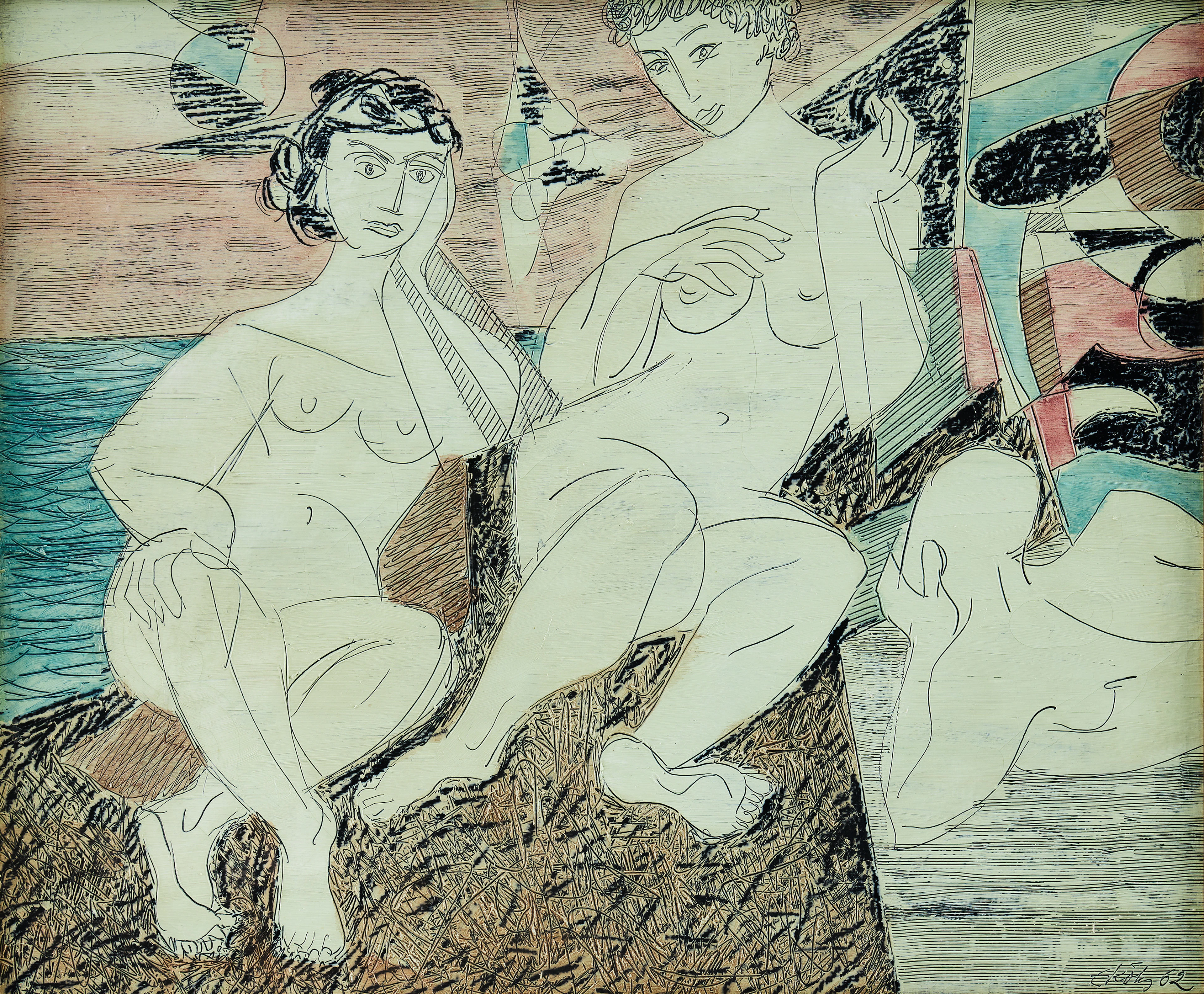 ENDEL KÕKS (ESTONIA 1912-1983). "Lilith, Adam ja Eva".
