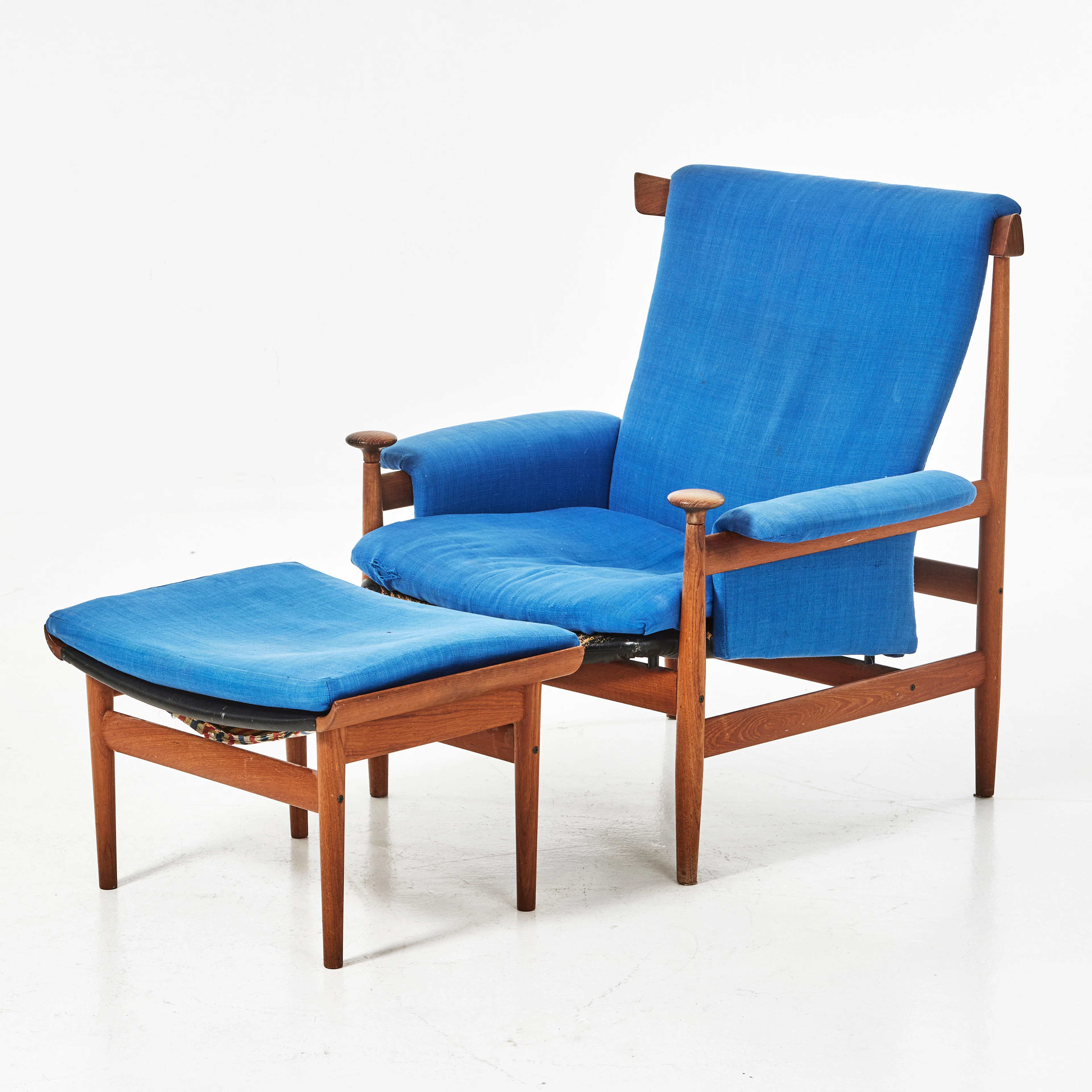 FINN JUHL. "Bwana", fåtölj med fotpall, France & Son Danmark, 1960-tal.