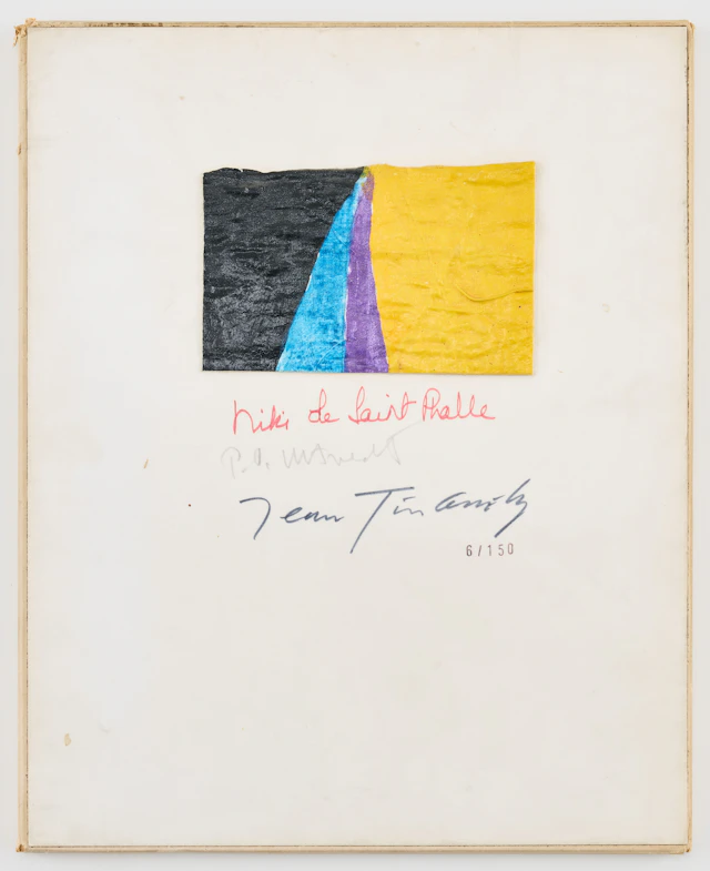IKI DE SAINT-PHALLE, JEAN TINGUELY AND PER OLOF ULTVEDT. "Fragment av 'Hon'.".
