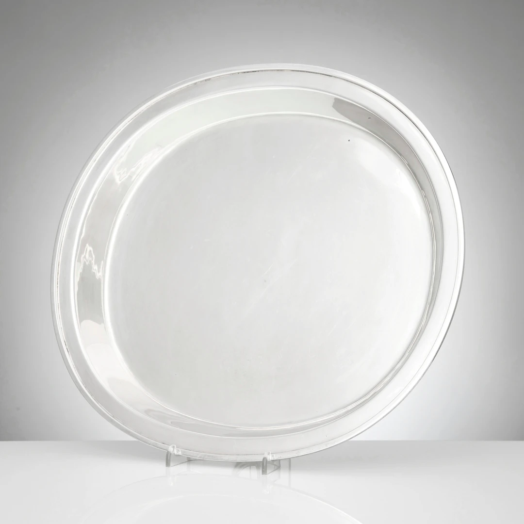 SIGURD PERSSON. Djupt fat/Bricka, silver, Stockholm 1967.