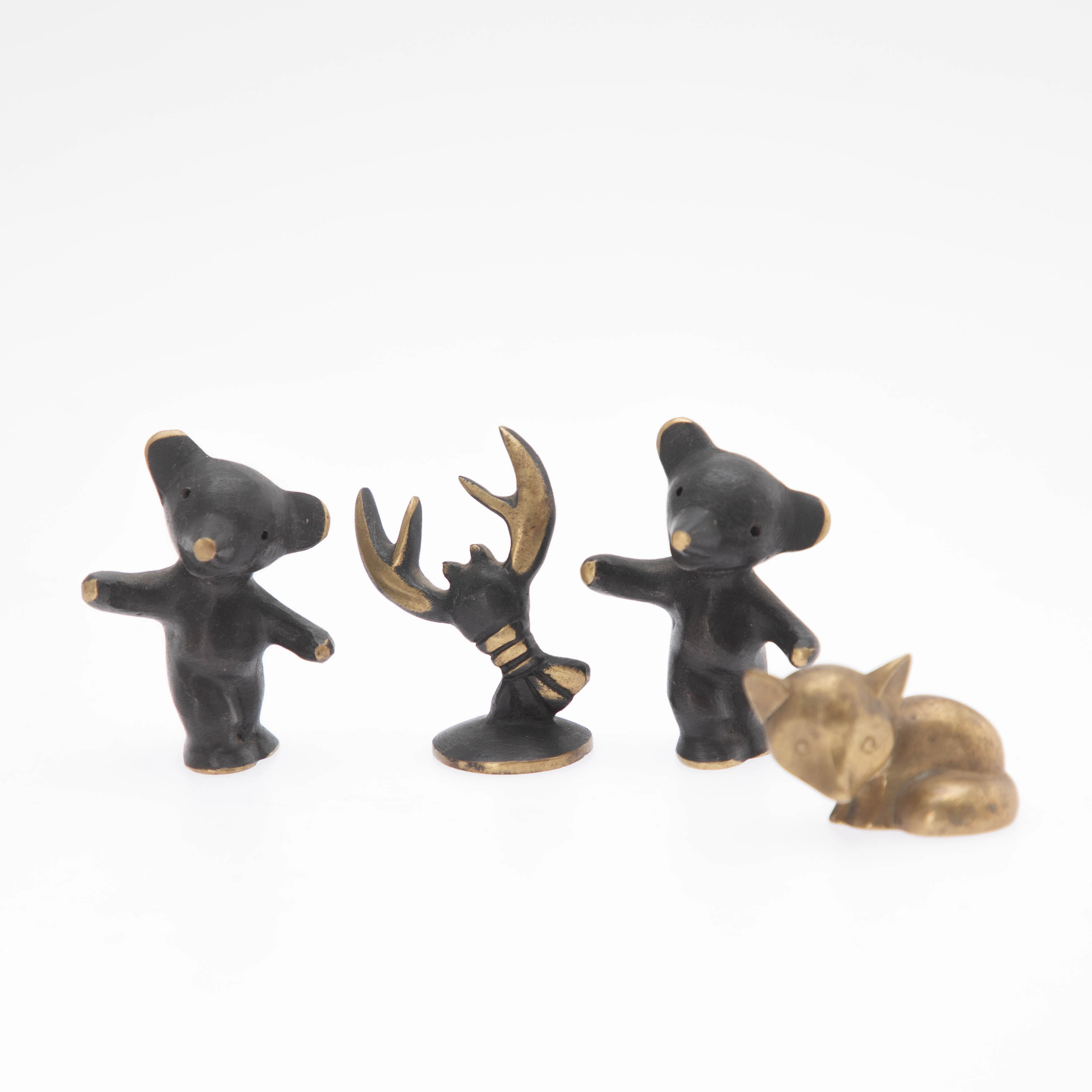 Zwei kleine tanzende Bären, ein Krebs und ein Fuchs, Wien, 1950-1960er