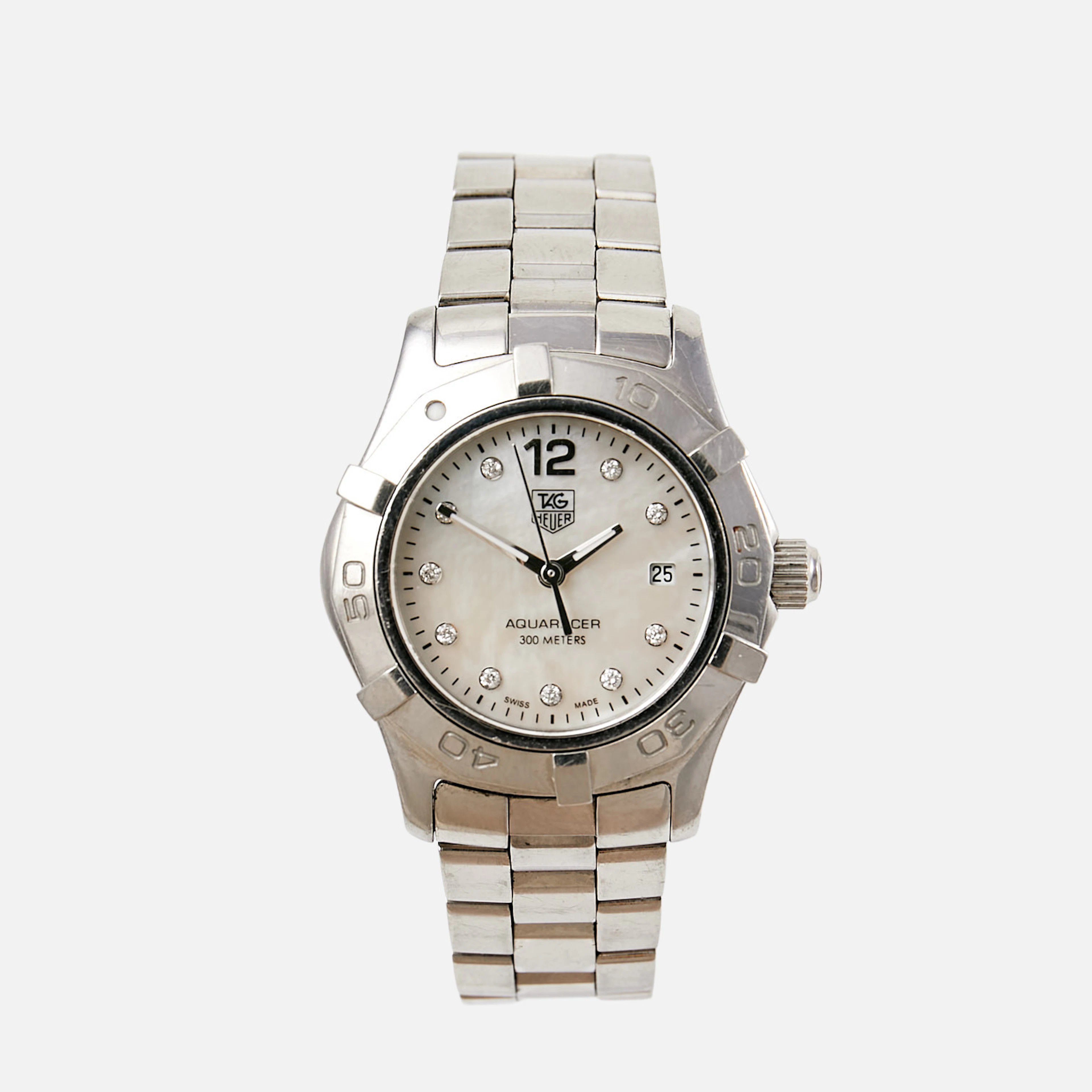 TAG HEUER, Aquaracer 300m (Swiss Made), armbandsur, 28 mm, stål, pärlemorurtavla