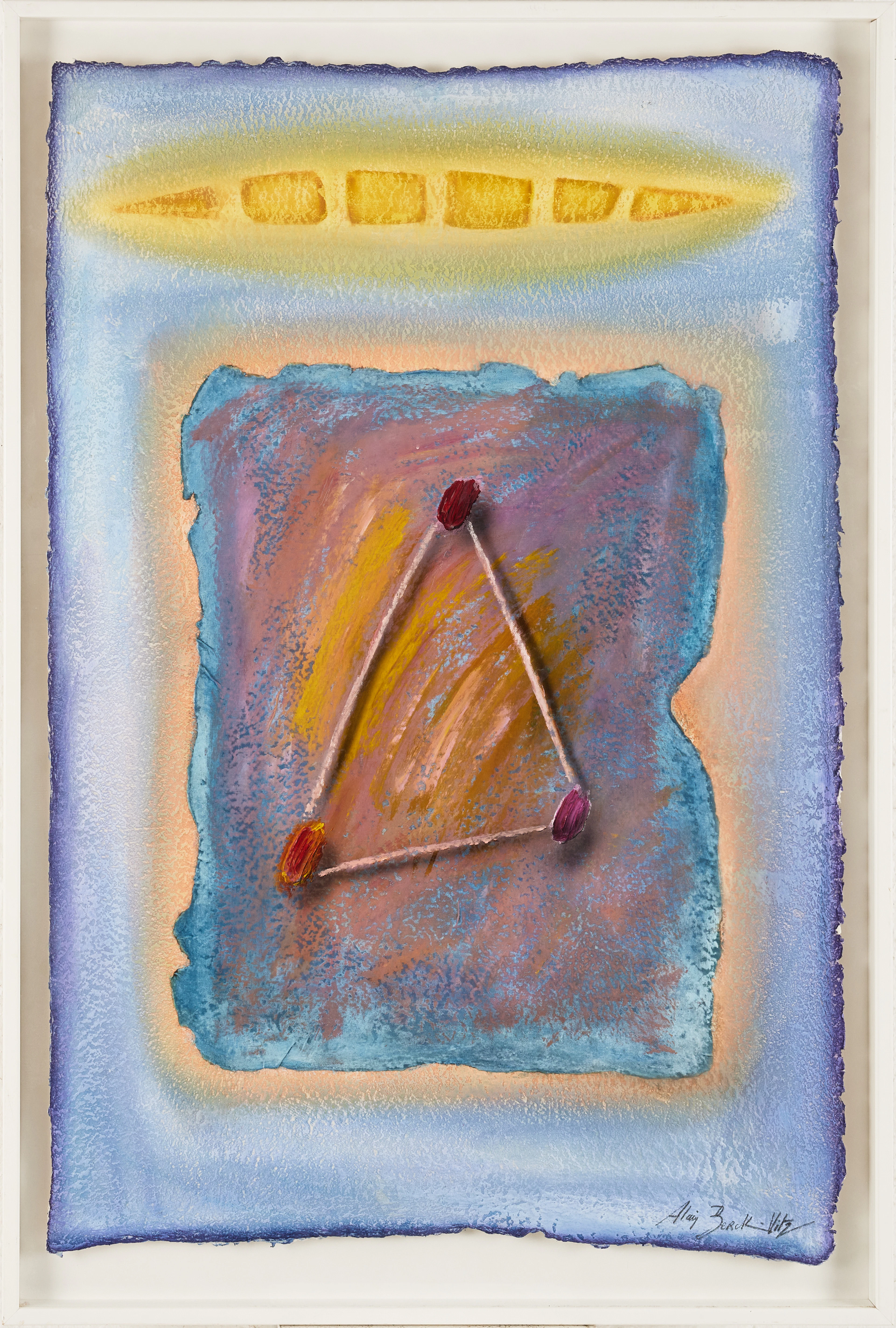 ALAIN BERCK-VITZ (f. 1943) Komposition, färgcarborundum, signerad.