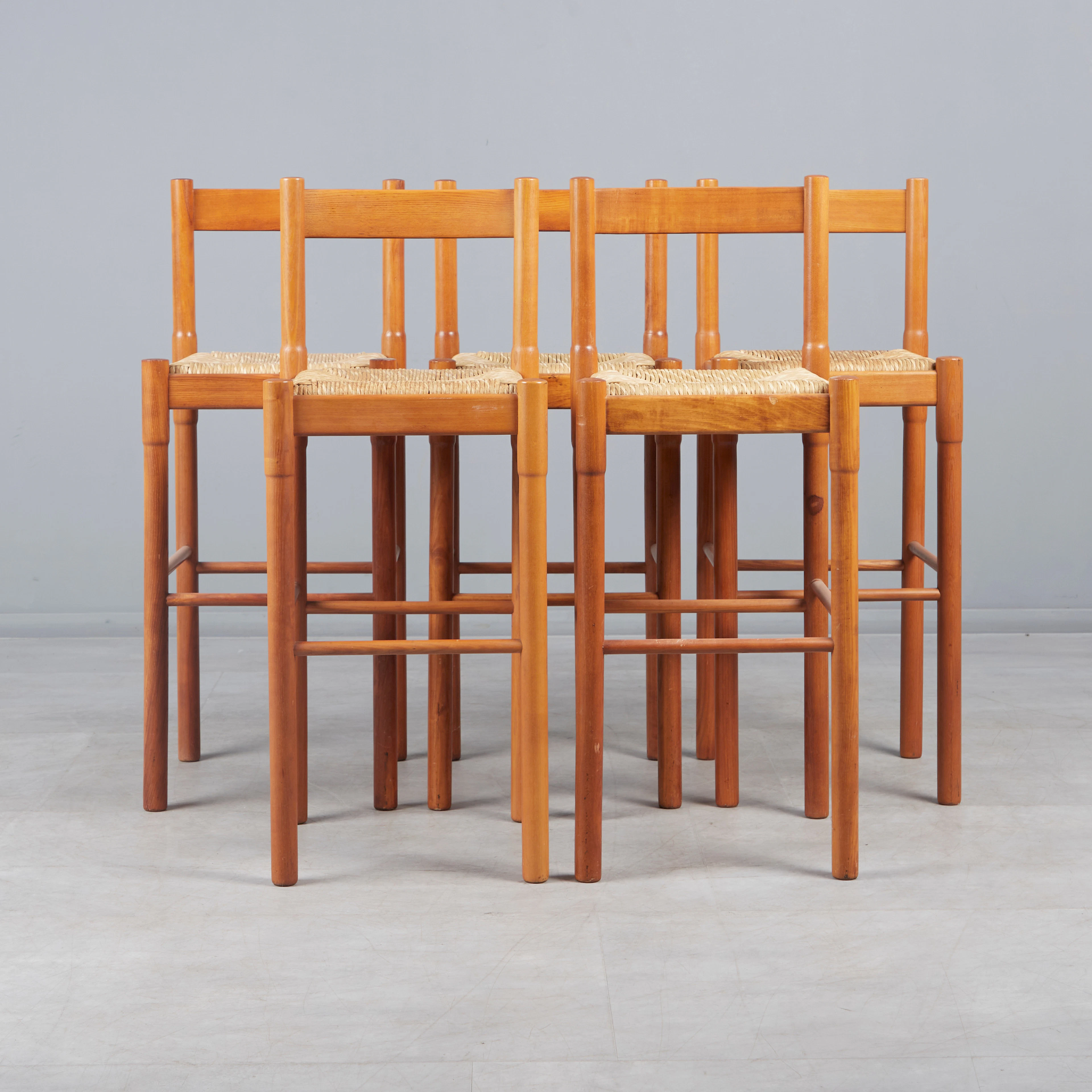 VICO MAGISTRETTI. Cassina, Set Stühle / Barhocker, Modell 'Carimate'