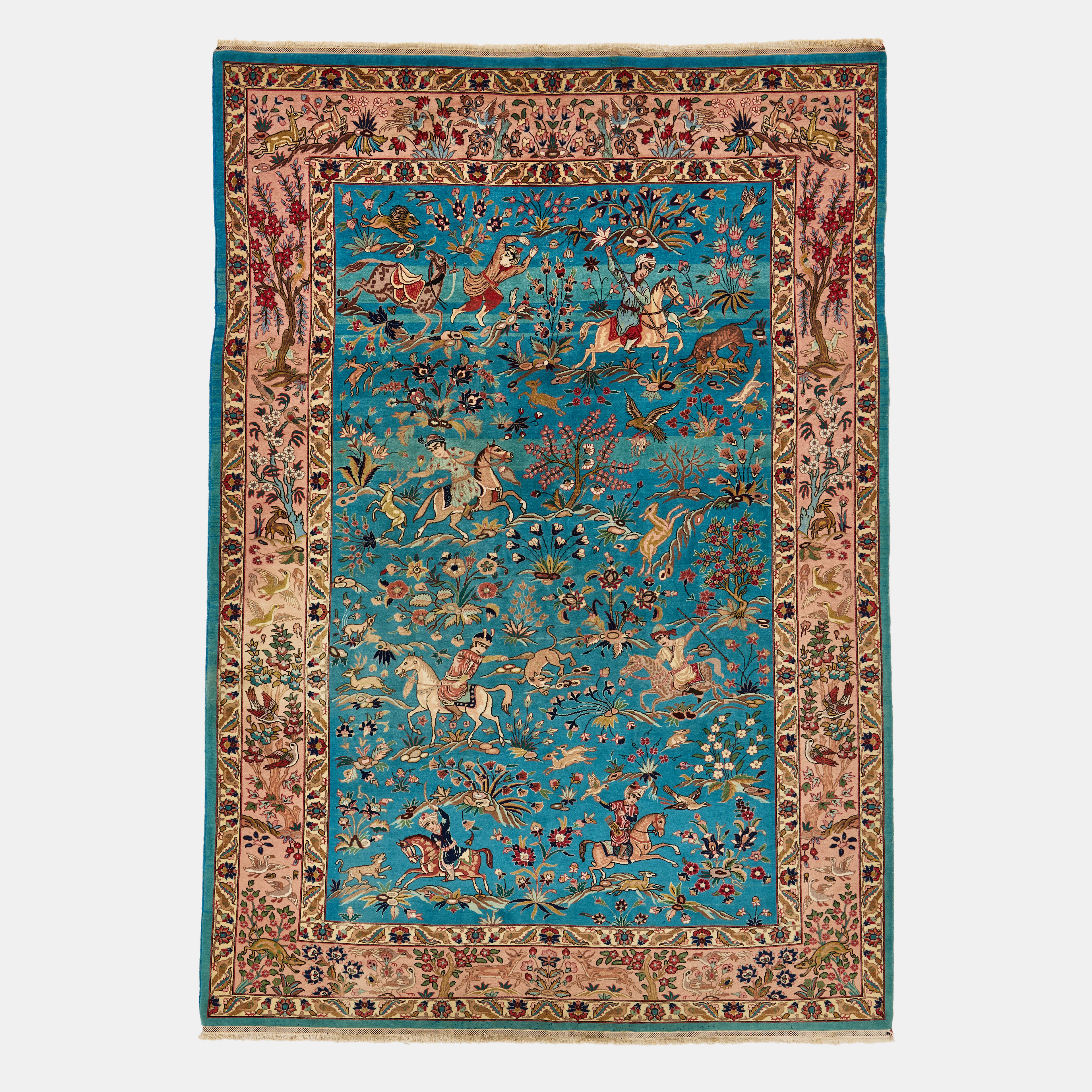 ORIENTMATTA, Täbris, "Jaktscener", old, ca 290 x 198 cm (inklusive