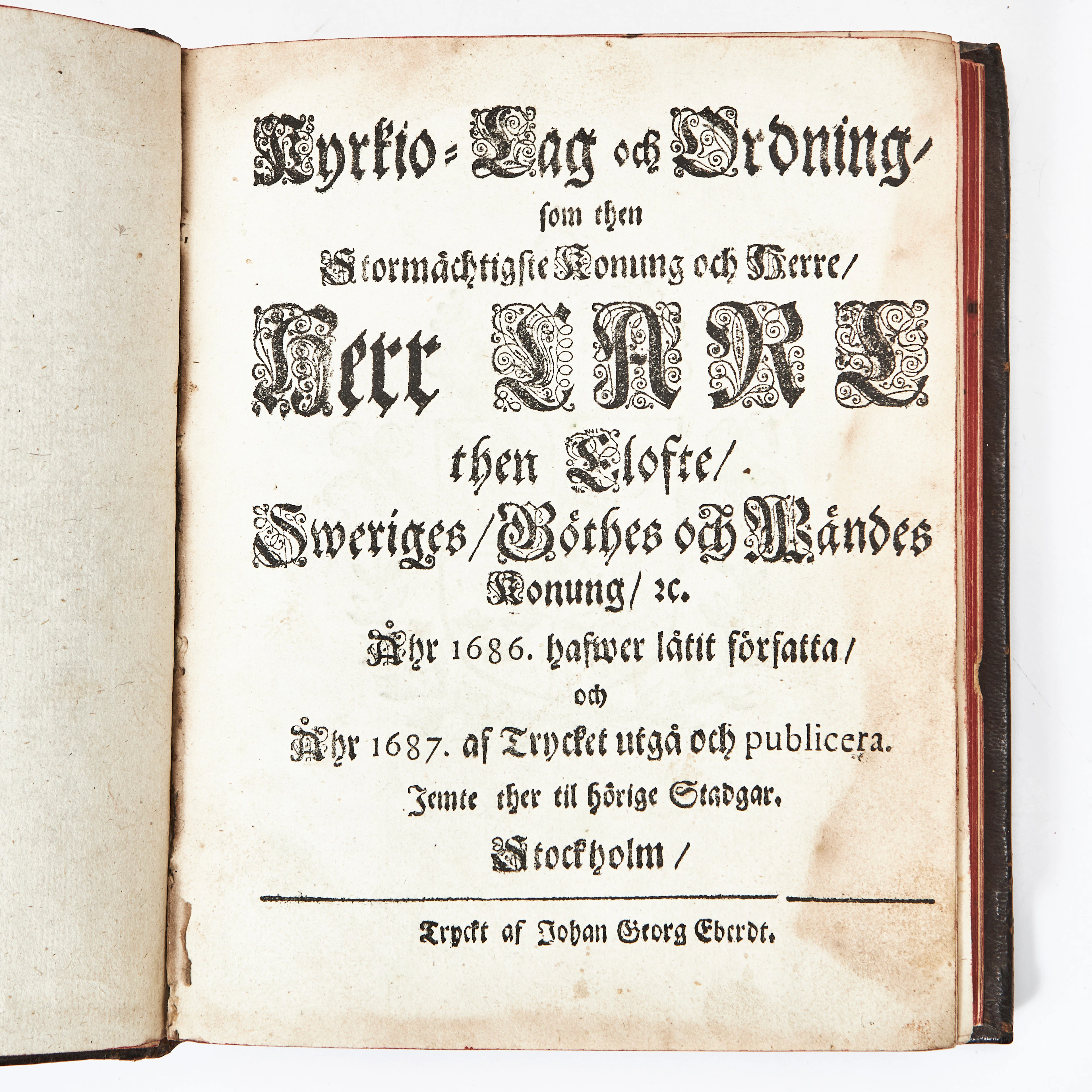 KARL XI:s KYRKOORDNING 1686.