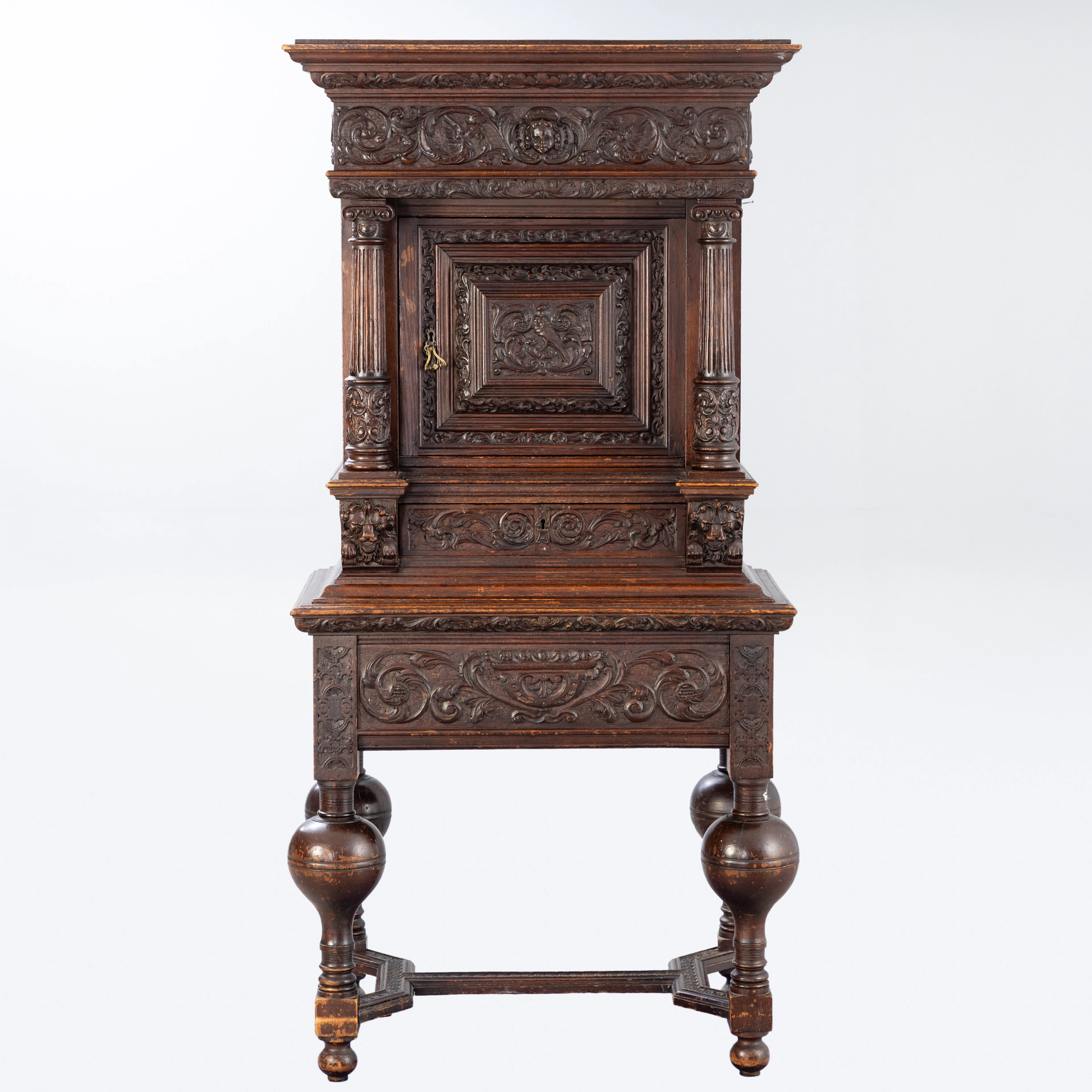 Stollenschrank im Stil des Barock, Deutschland, 2. Hälfte 19. Jh.