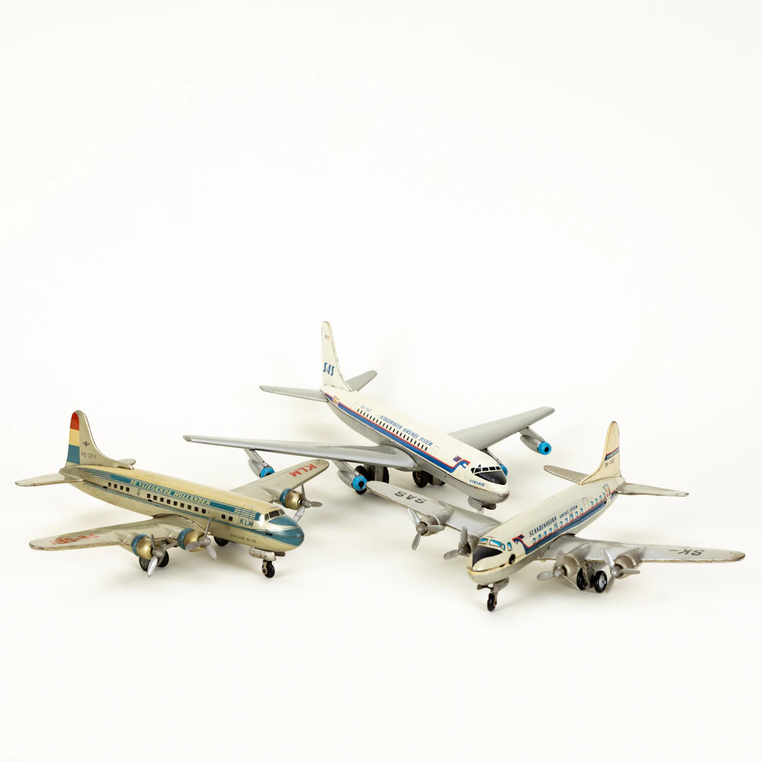 ARNOLD, drei kleine Blechspielzeuge / Flugzeuge, Deutschland, 1950-1960er