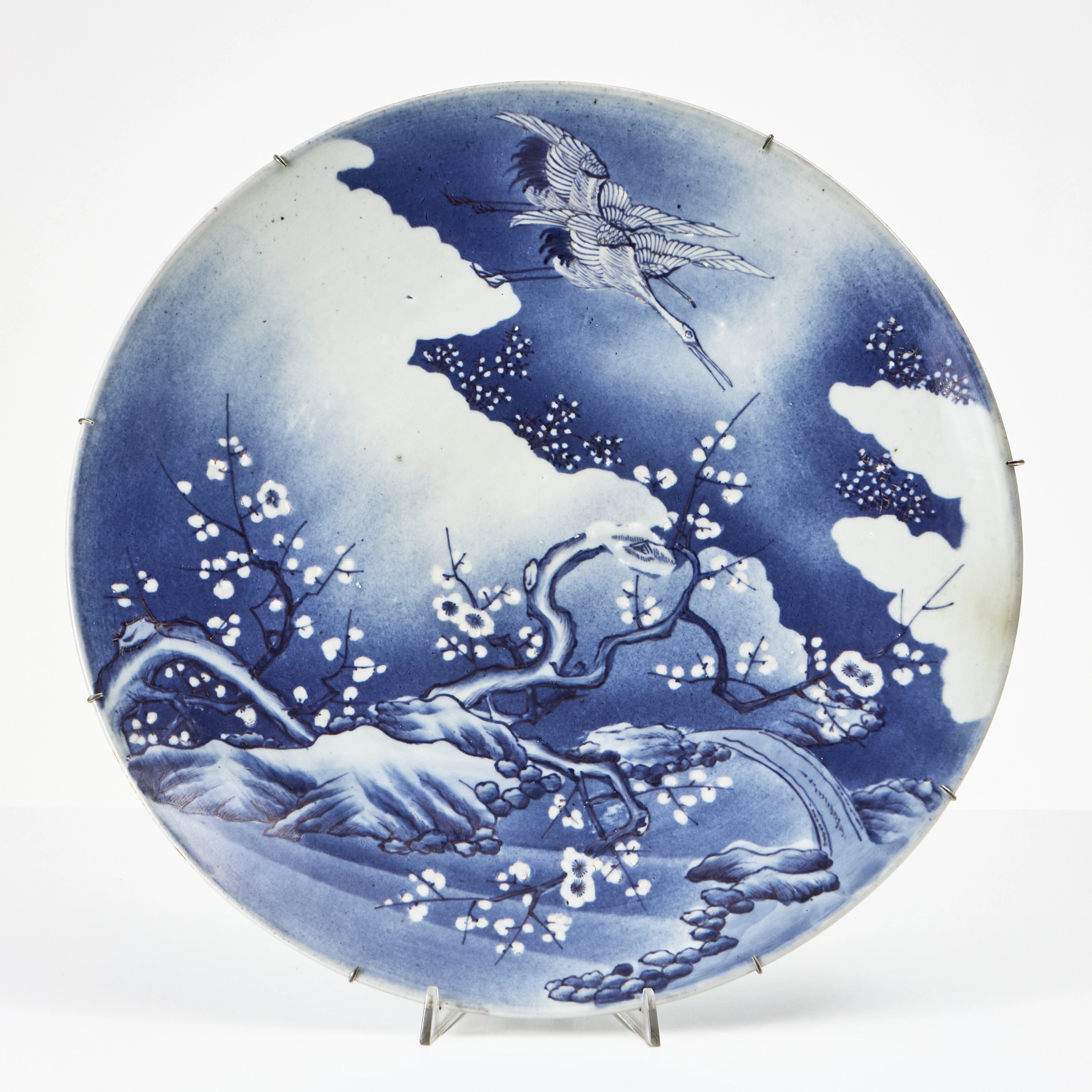 FAT, porslin, Japan, Meiji (1868-1912), dekor av tranor och prunus