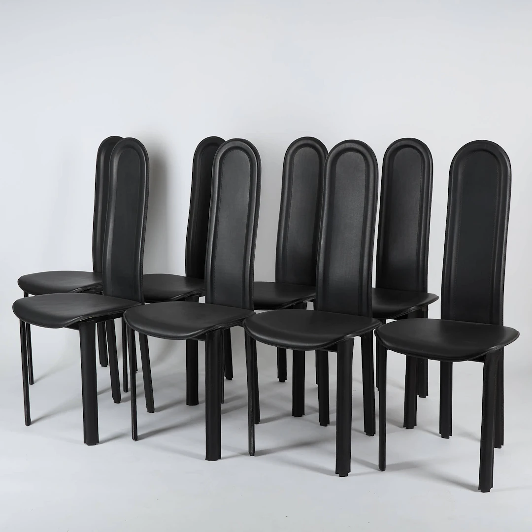 Matsalssolar, 8 st. Calligaris, Italien, 1980-tal.