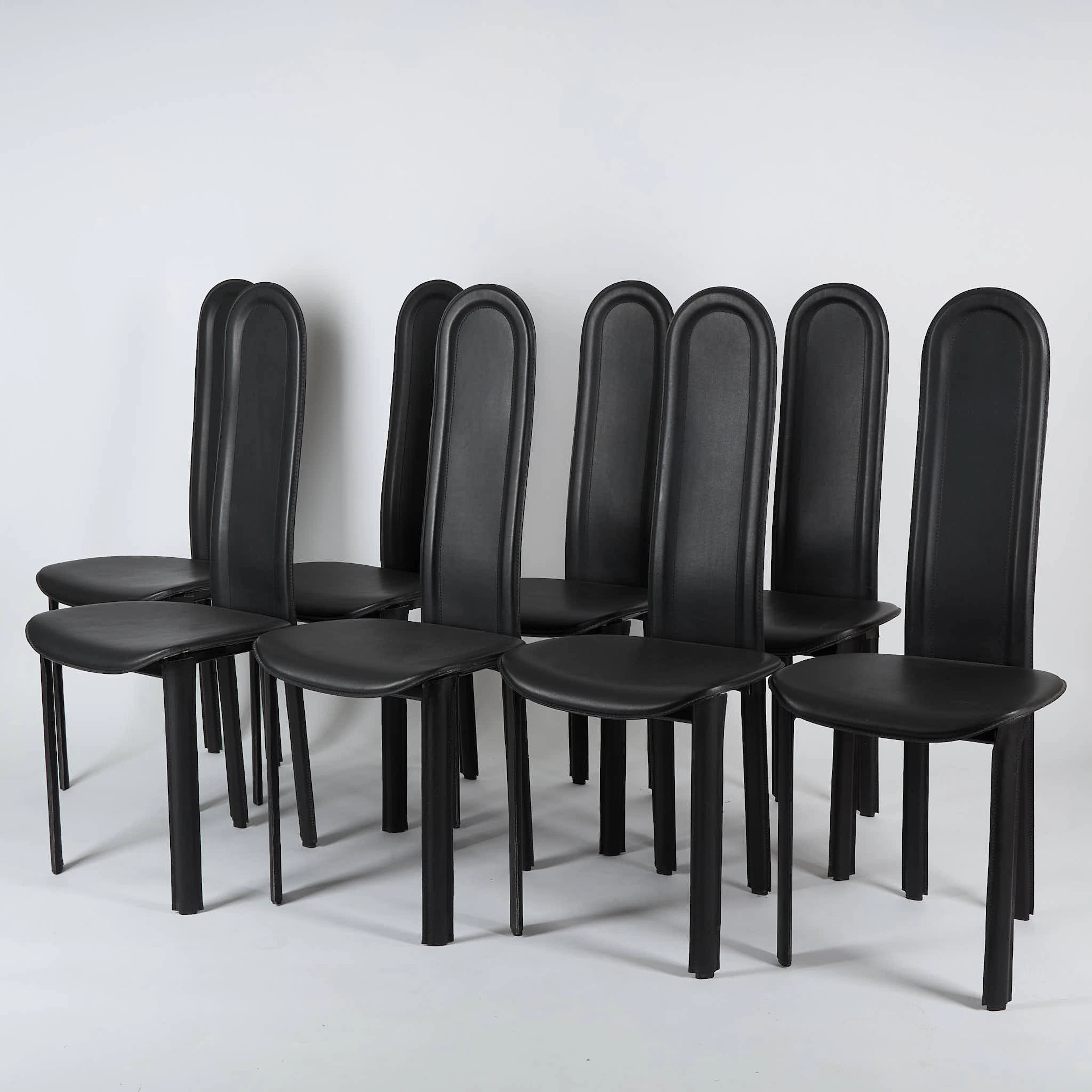 Matsalssolar, 8 st. Calligaris, Italien, 1980-tal.