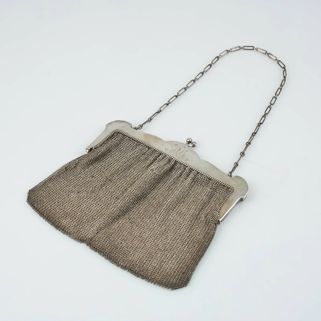 MESH VÄSKA, Silver, Ernst Gideon Bek, Tyskland 1920-tal.