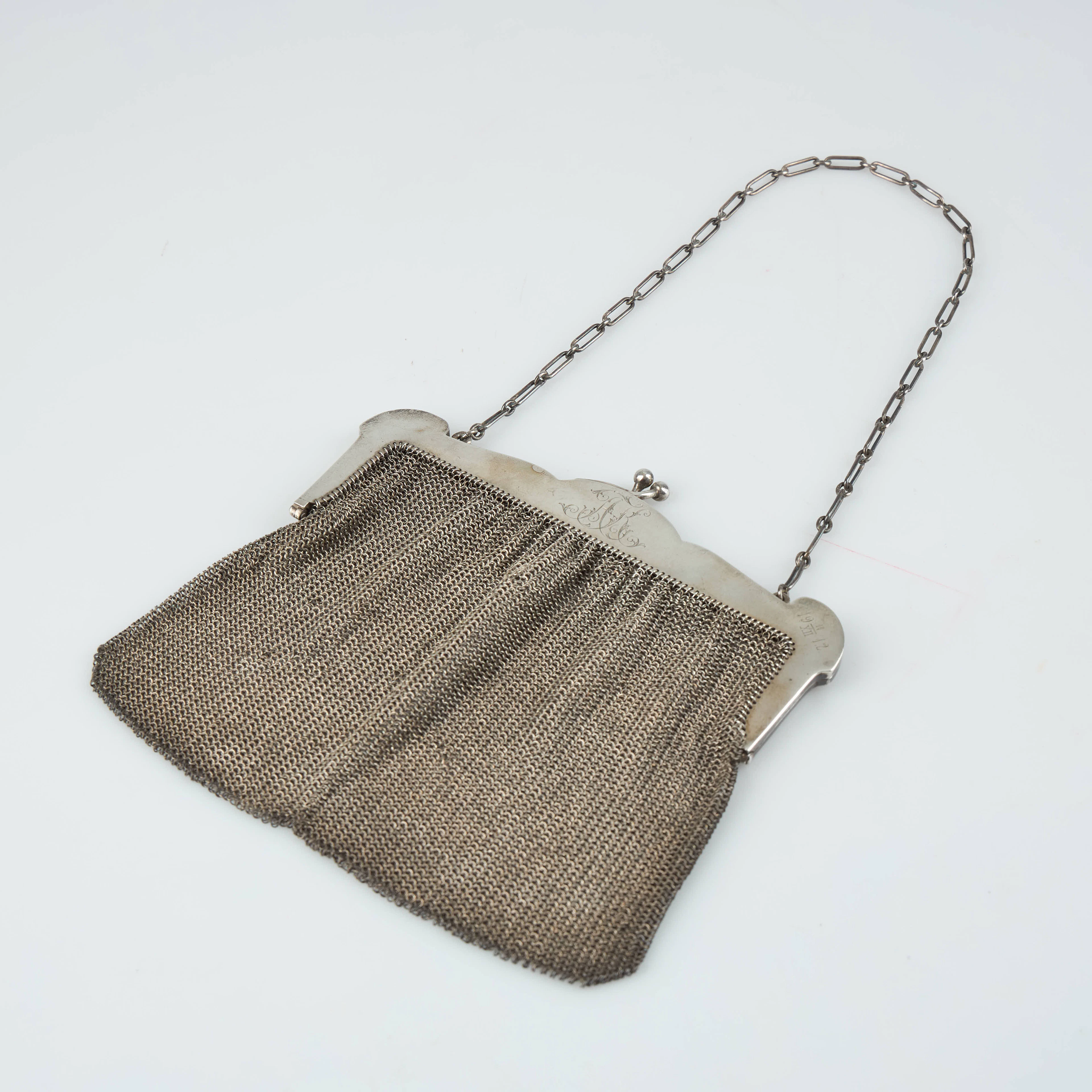 MESH VÄSKA, Silver, Ernst Gideon Bek, Tyskland 1920-tal.