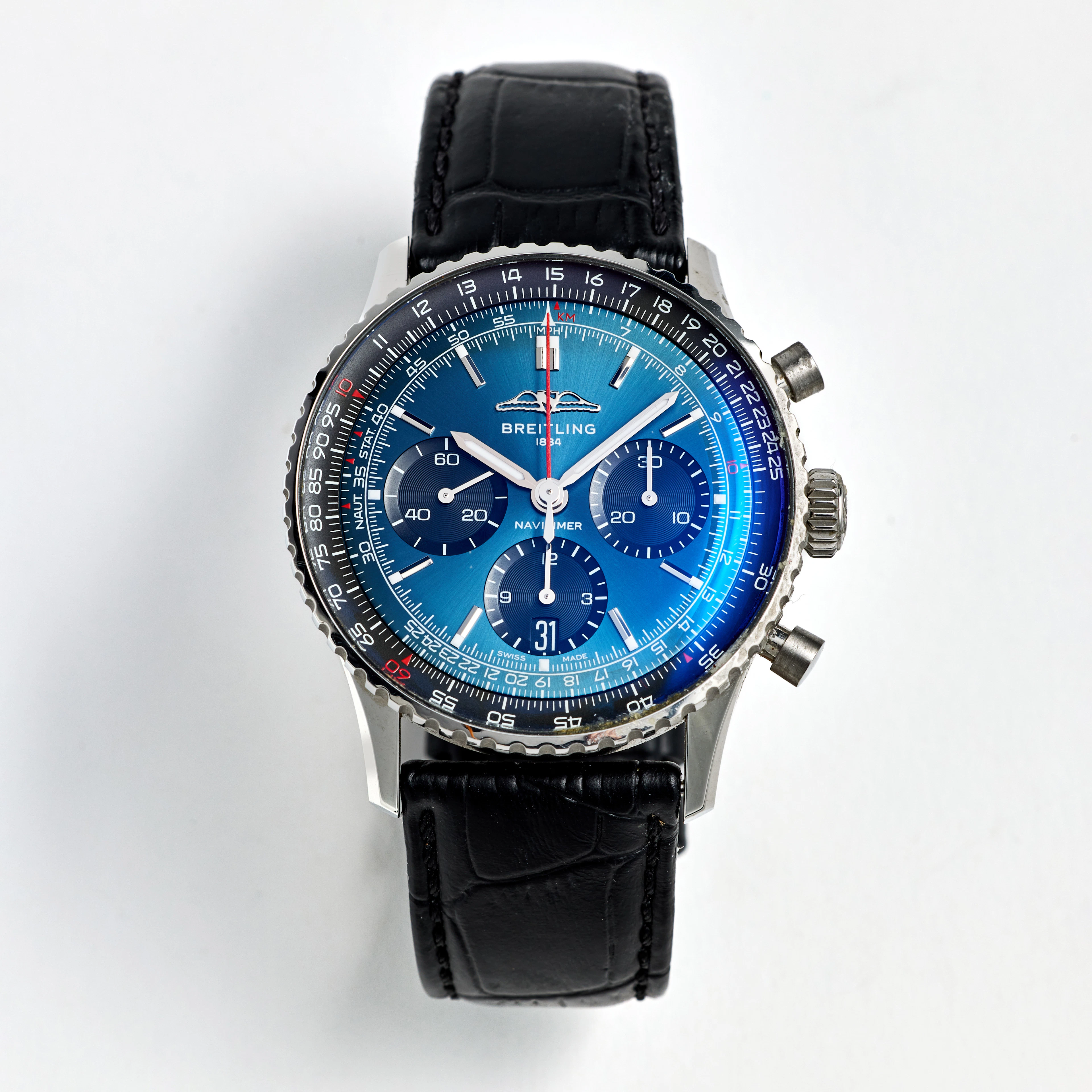 BREITLING, Navitimer B01, kronograf, armbandsur, 41 mm, stål, certifikat