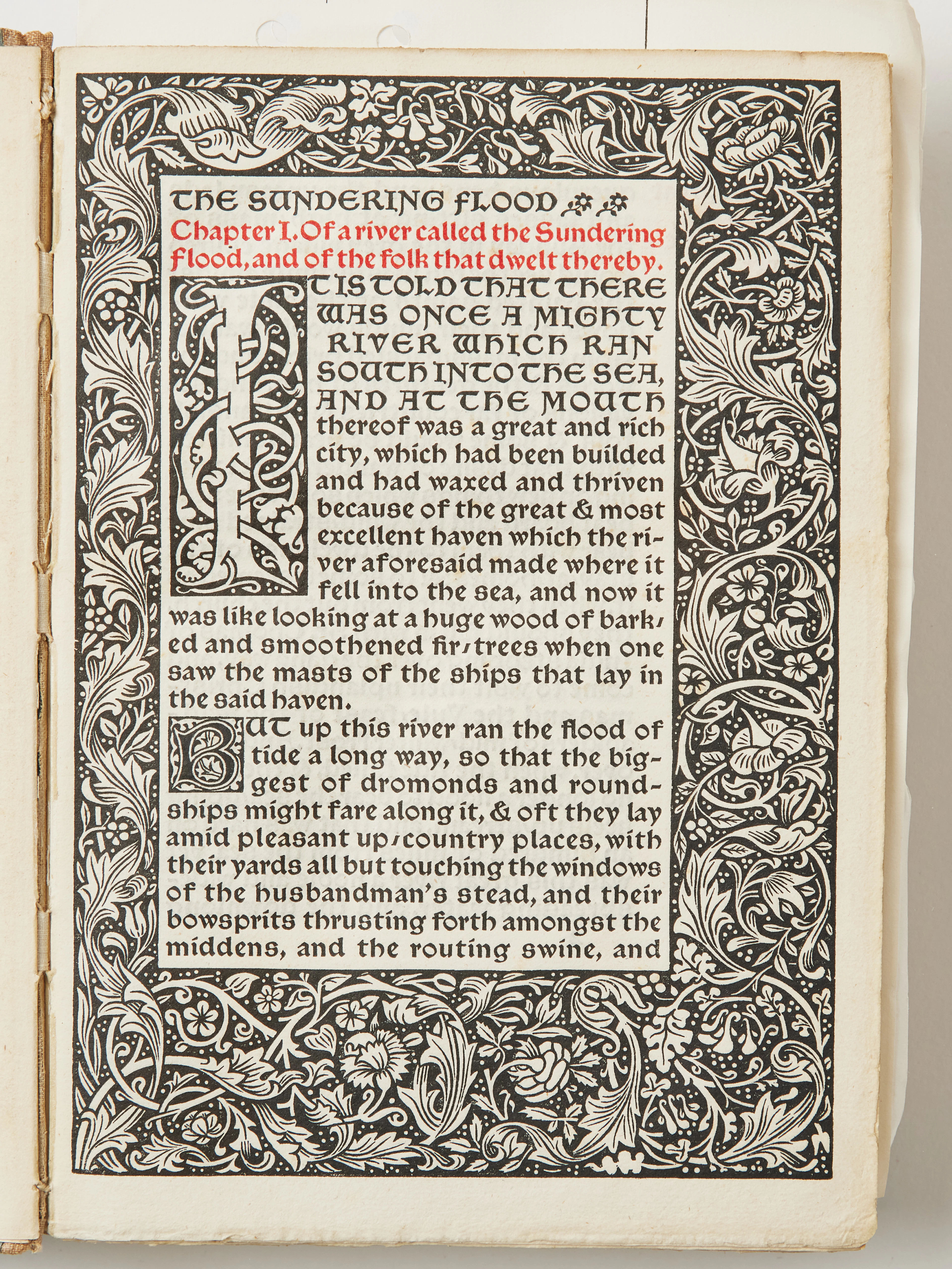 KELMSCOTT PRESS EDITION OF WILLIAM MORRIS'S LAST WORK OF FICTION, 1897.