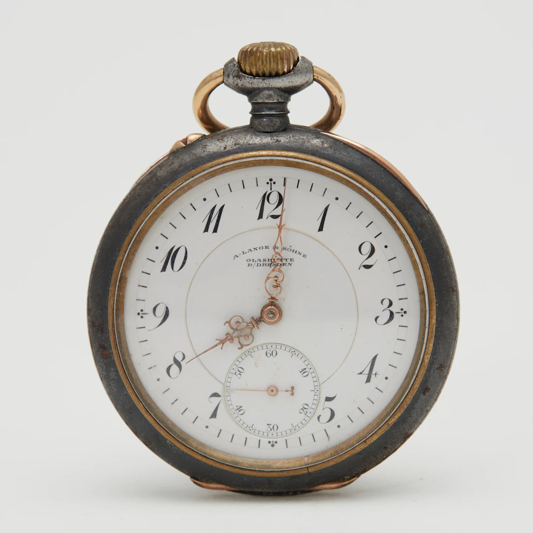 A. LANGE & SÖHNE, GLASHÜTTE 1A. Lépine-Taschenuhr, DUF Gunmetal, um