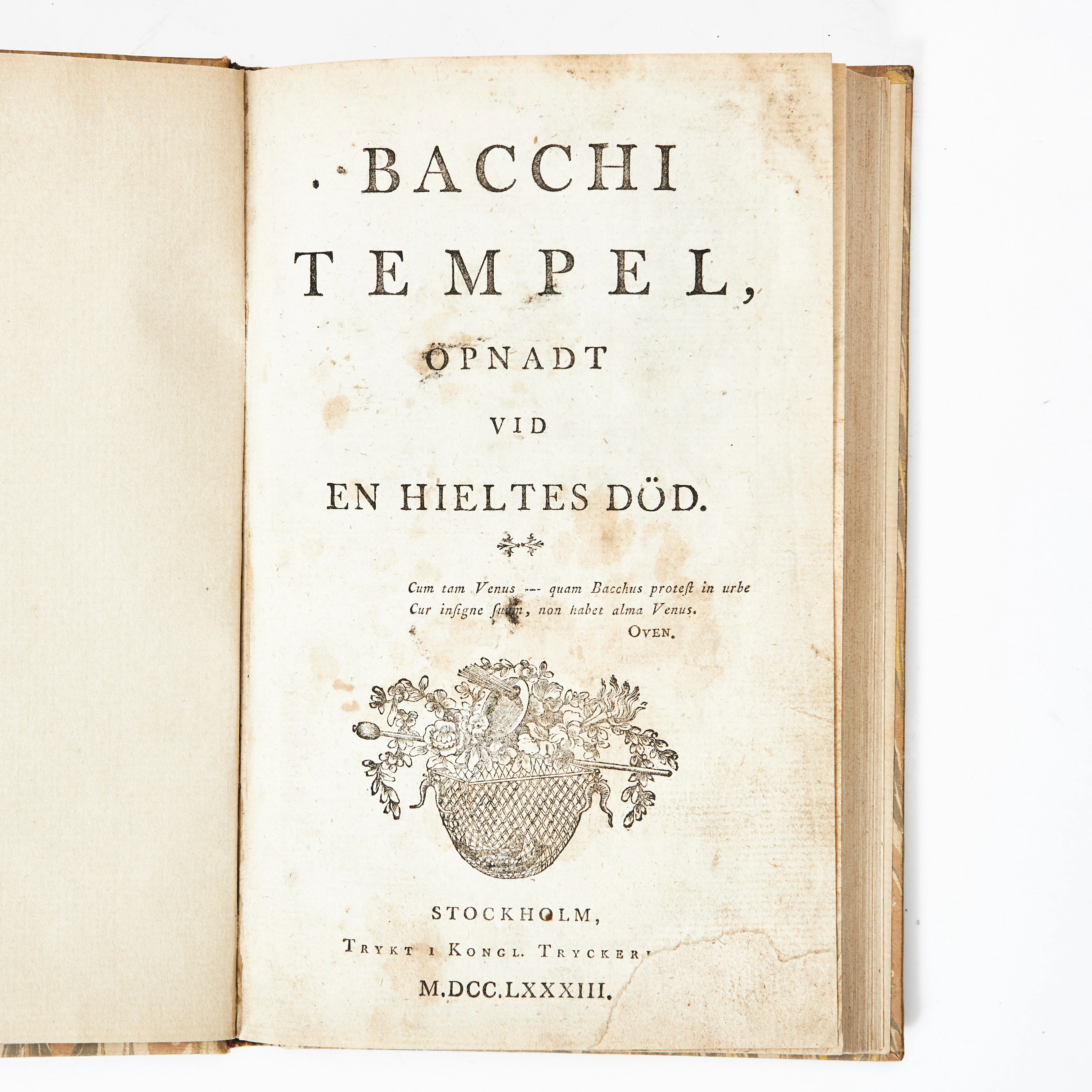 BELLMAN I ORIGINAL, BACCHI TEMPEL, 1783.