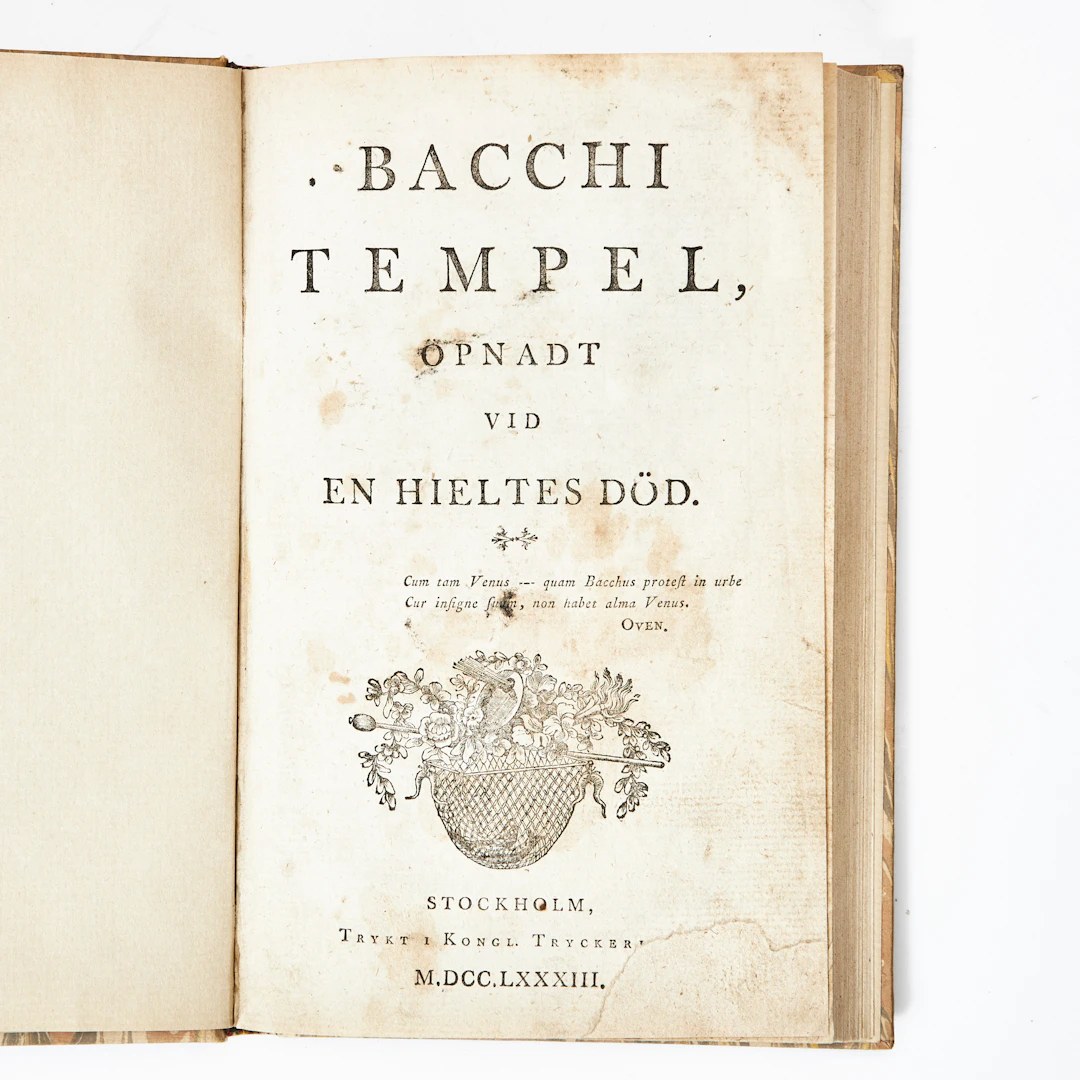 BELLMAN I ORIGINAL, BACCHI TEMPEL, 1783.