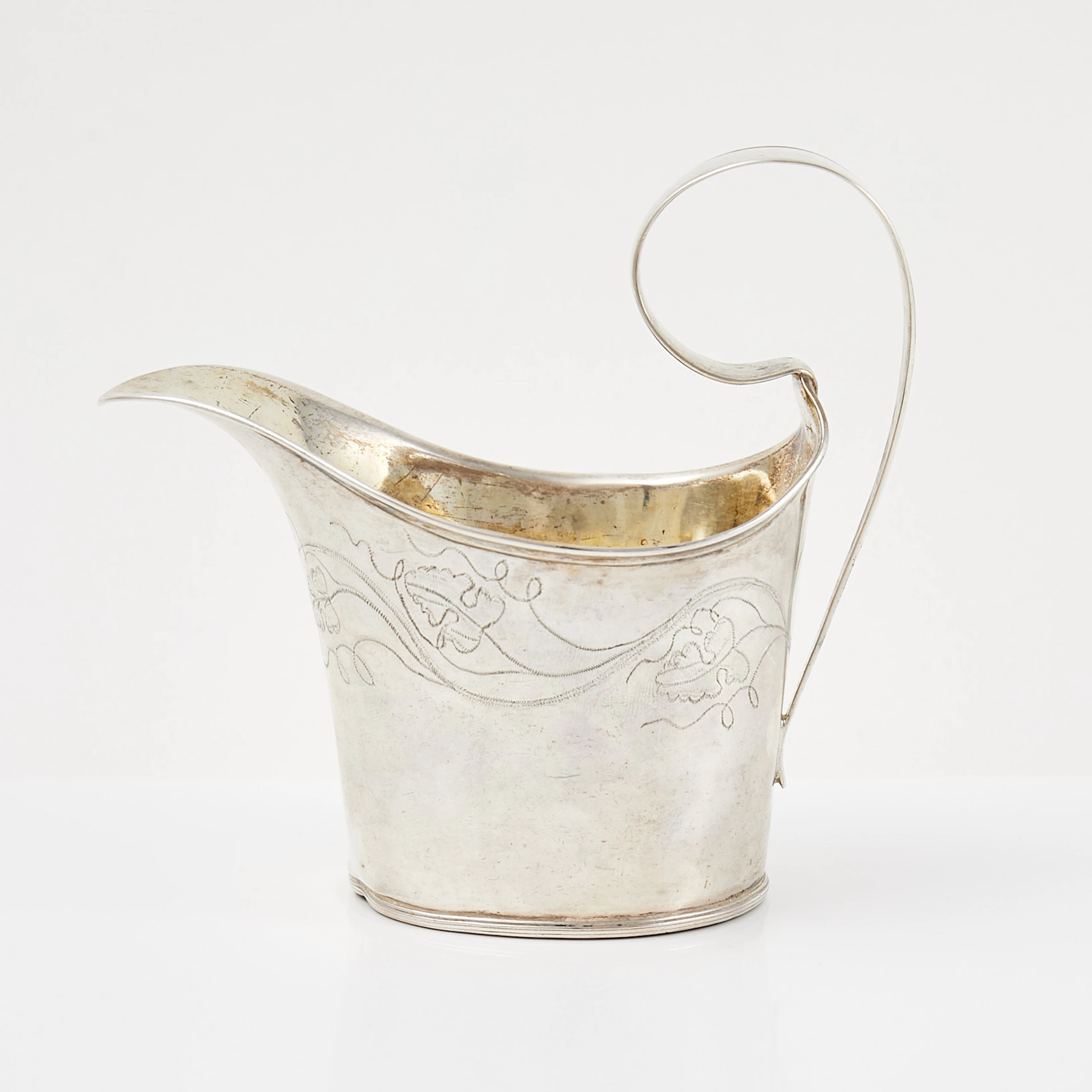 OLOF HAGRELIUS (verksam 1804-1846). Gräddkanna, silver, sengustaviansk