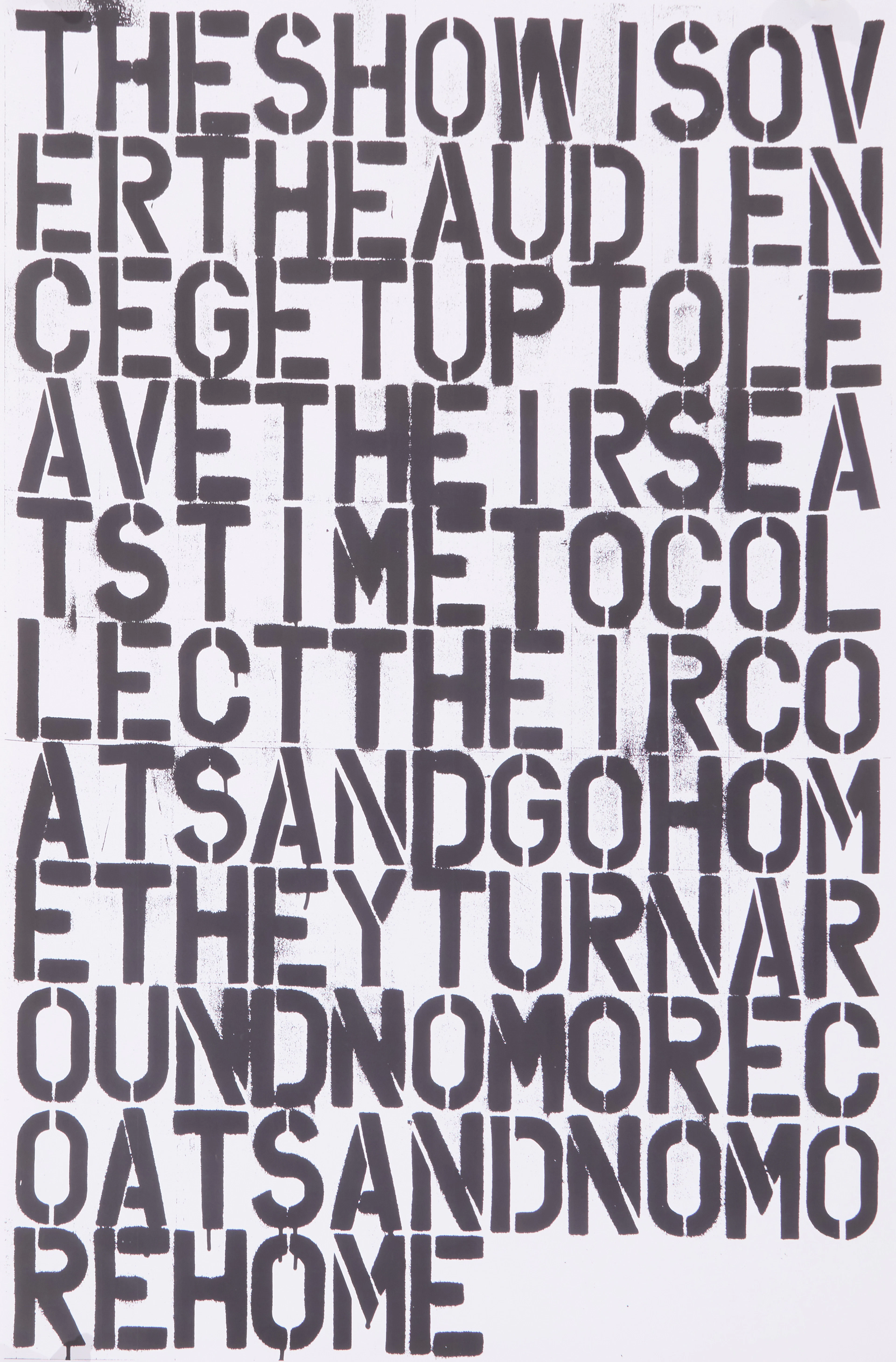 CHRISTOPHER WOOL AND FELIX GONZALEZ-TORRES (USA). “Untitled (The Show