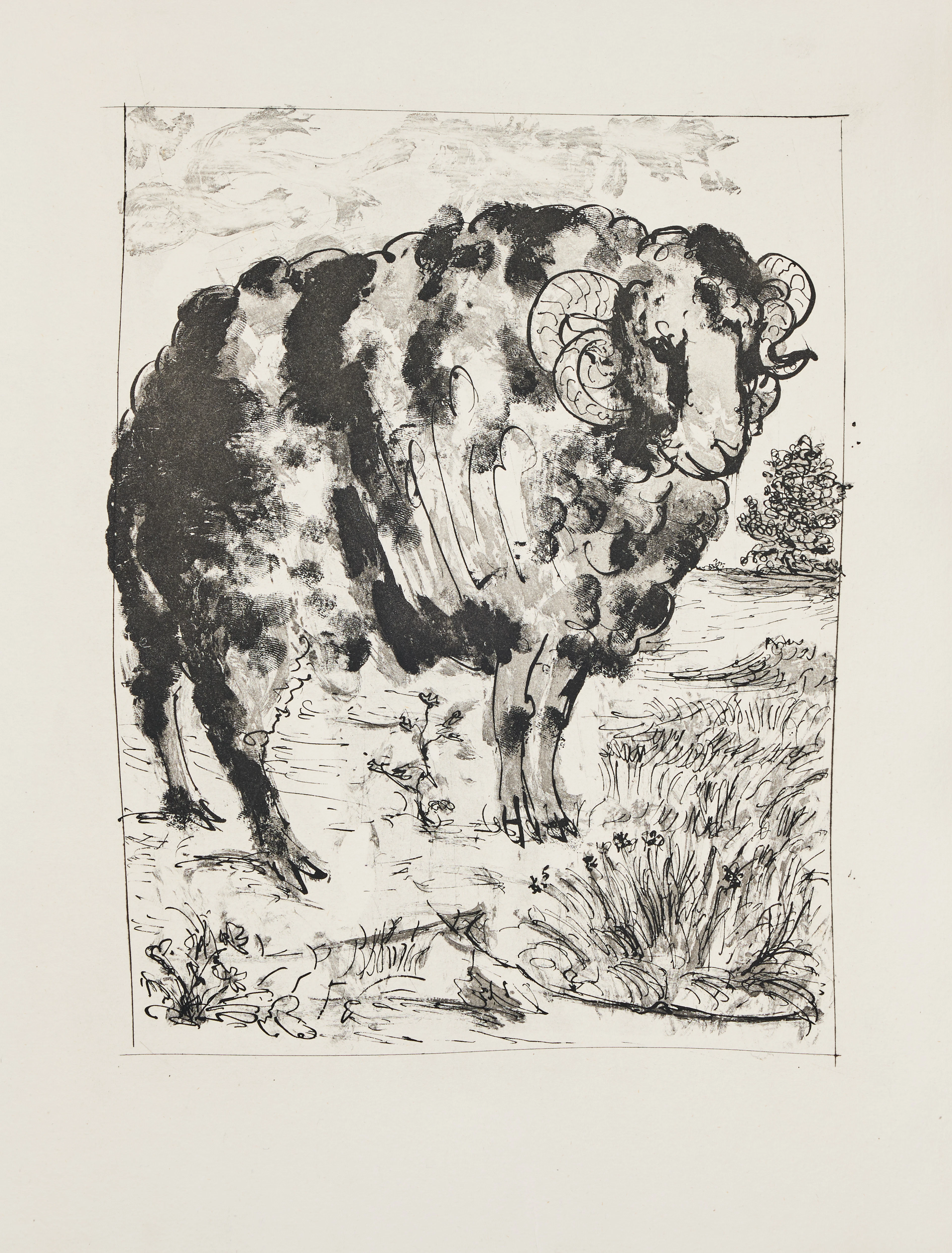 PABLO PICASSO. "Le Bélier" from "Histoire Naturelle".
