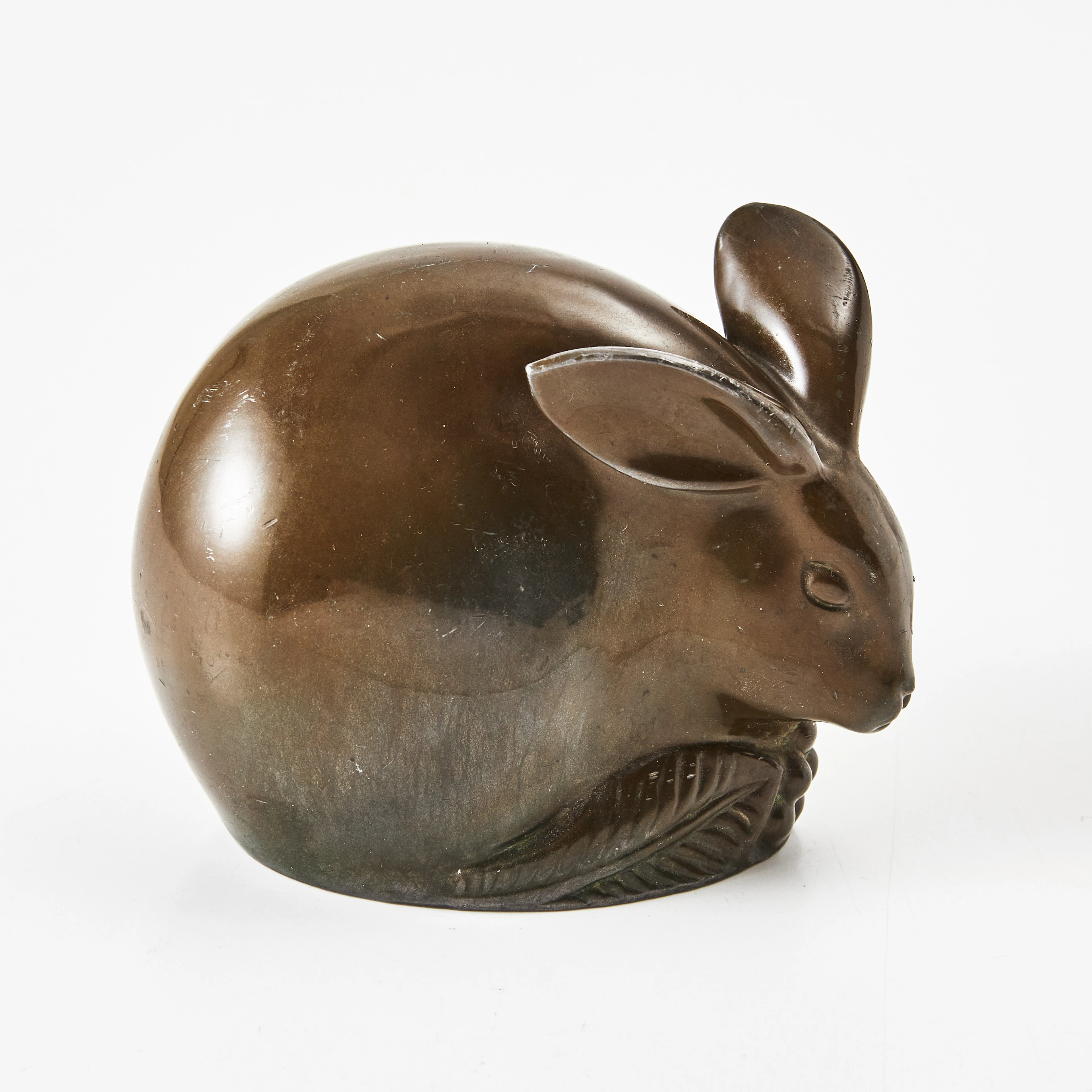JUST ANDERSEN. (Danmark, 1884-1943). Skulptur, i form av kanin, modell