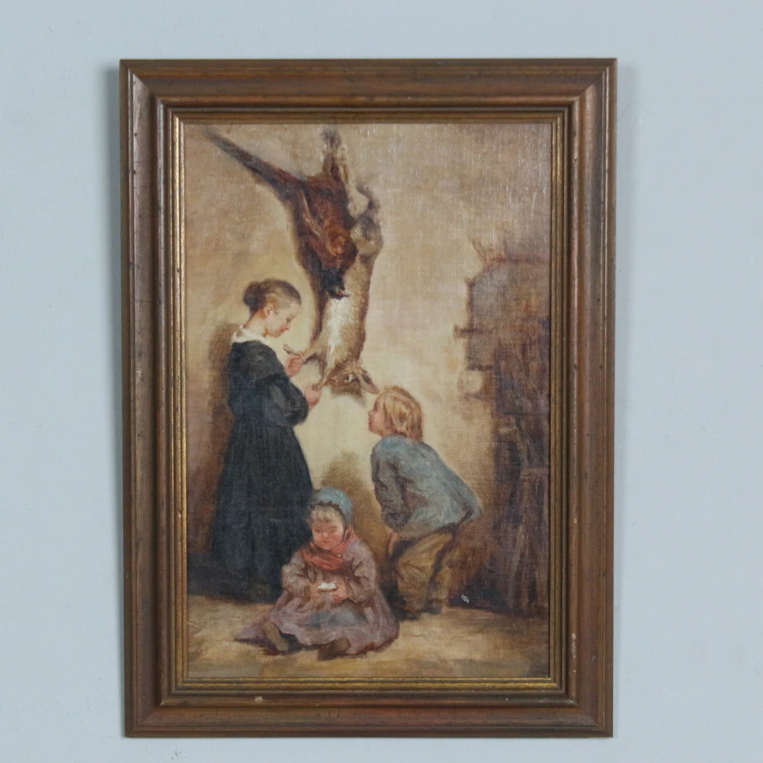 Öl auf Leinwand , '' Die Kritiker '' nach einem Entwurf von Henriette Browne.