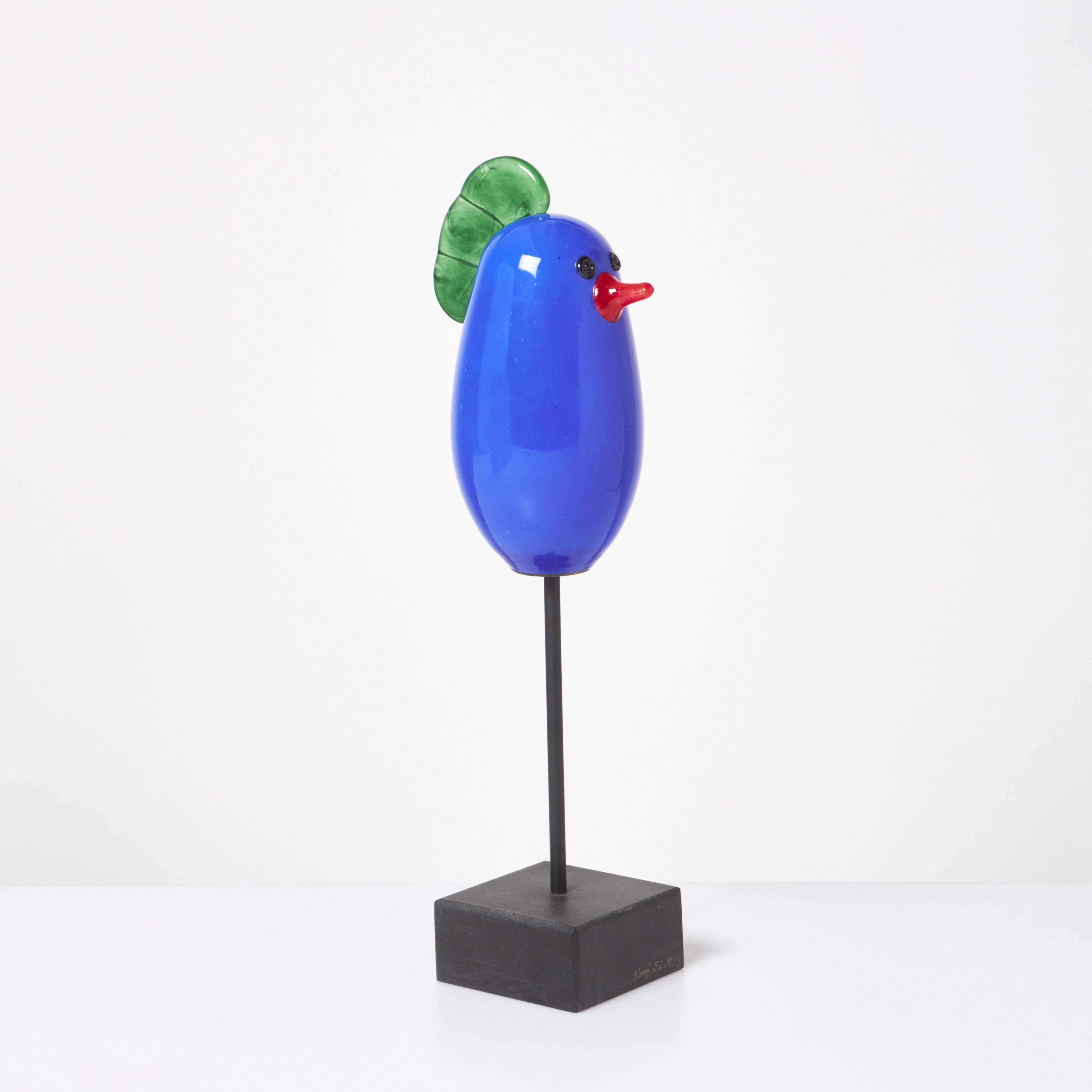 EVA-LENA MARTINSSON. fågel, glas, Skruf, signerad.