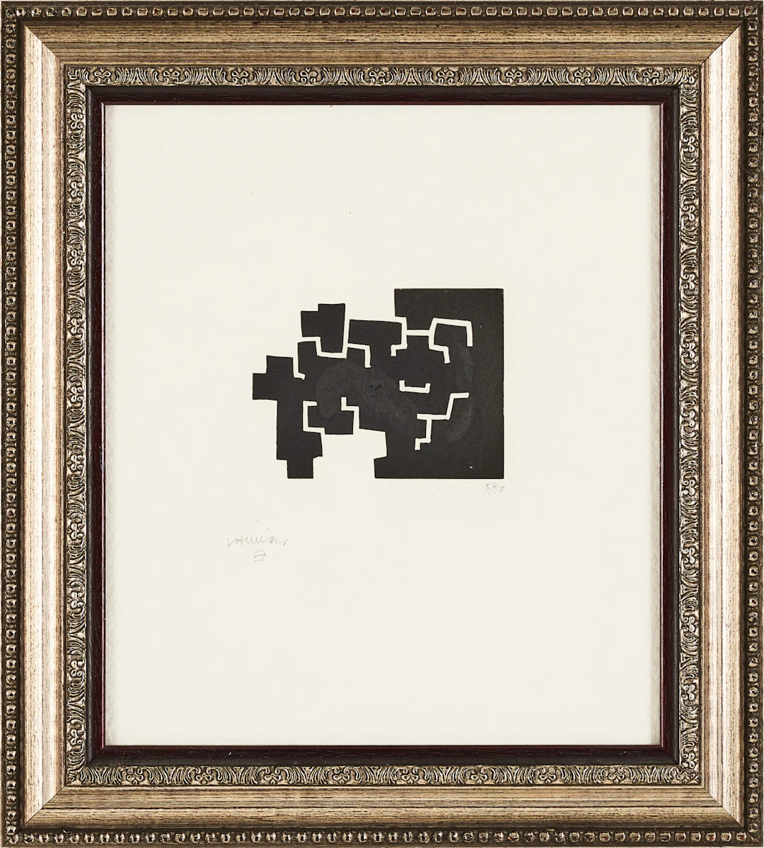EDUARDO CHILLIDA. "Igarkizun", 1979, signerad Chillida, numrerad 5/50.