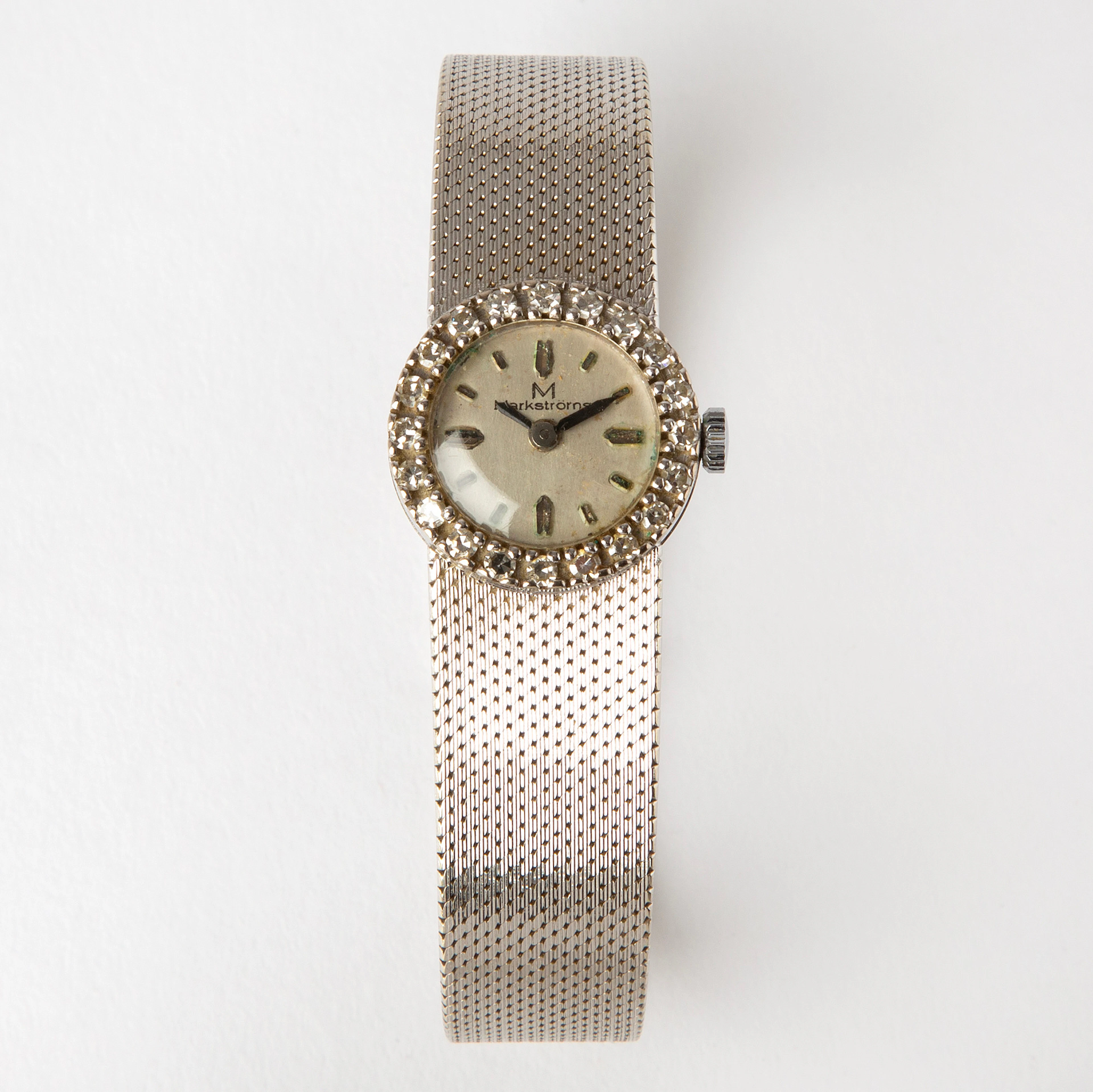 MARKSTRÖMS, smyckesur, 19 mm, 18K vitguld och briljanter, 1960-tal.
