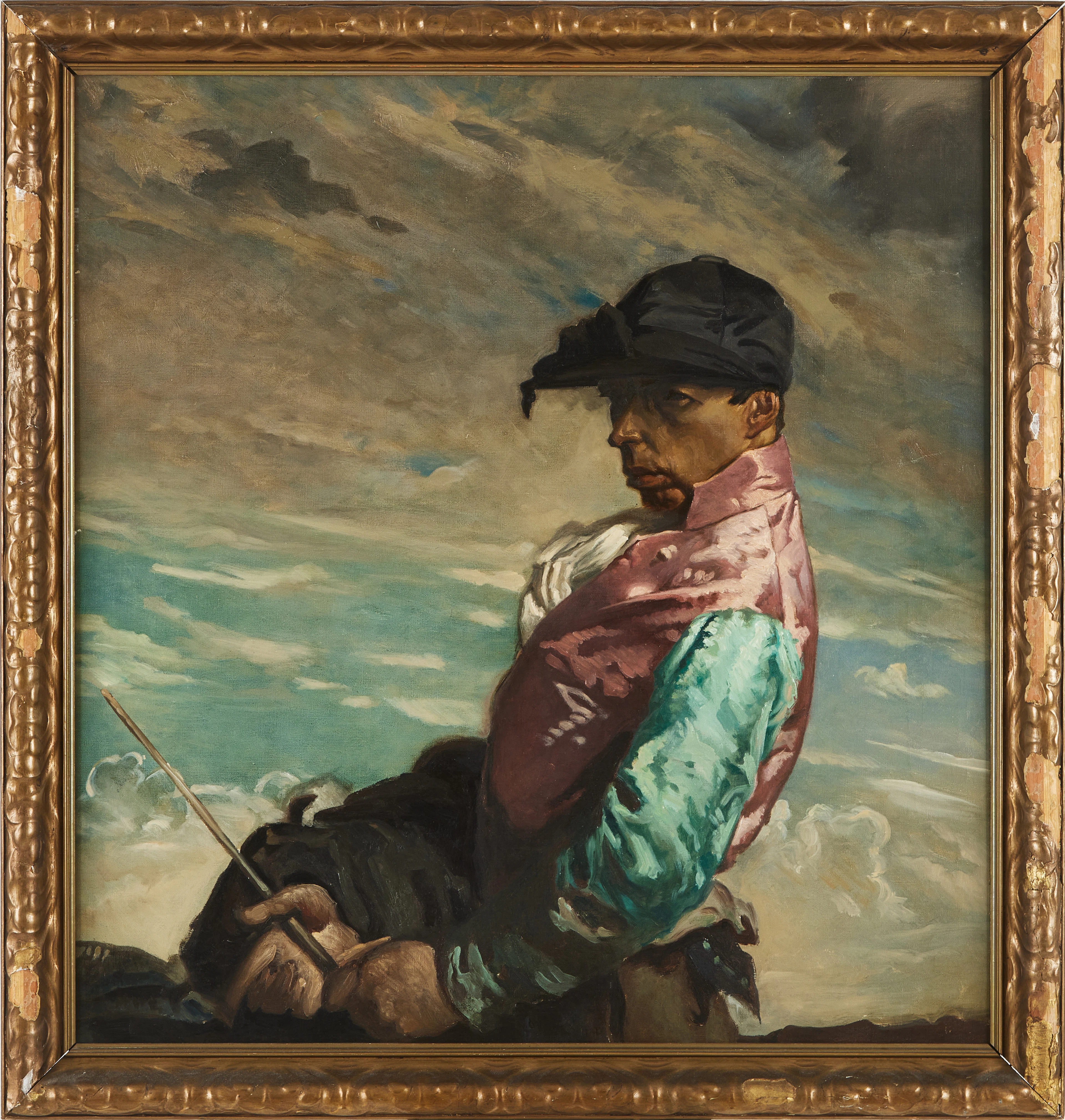 WILLIAM ORPEN, kopia efter, "Baldoyle steeple-chaser" av Albert Zetterberg